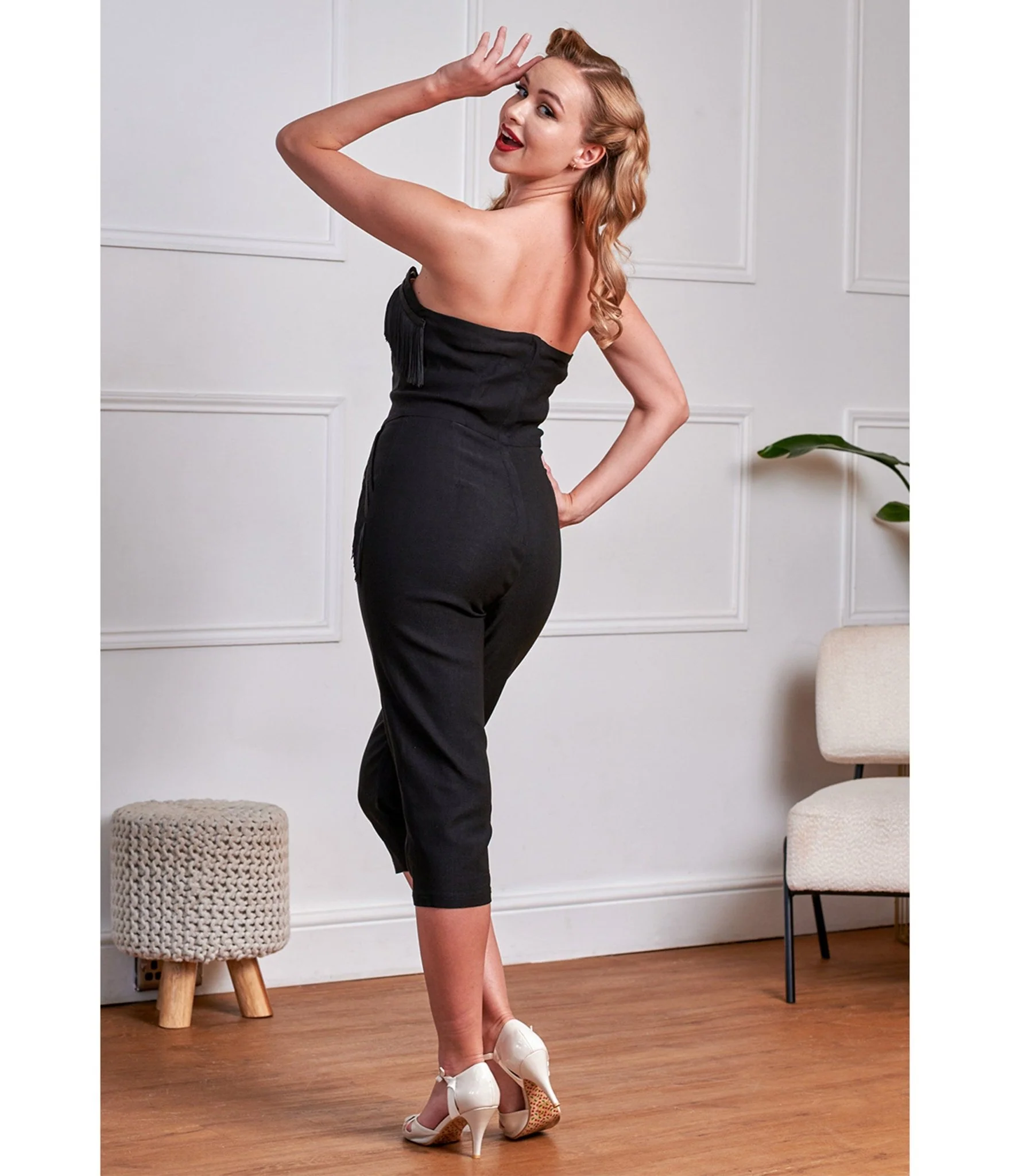 Banned Black Fringe Jumpsuit - Image 2