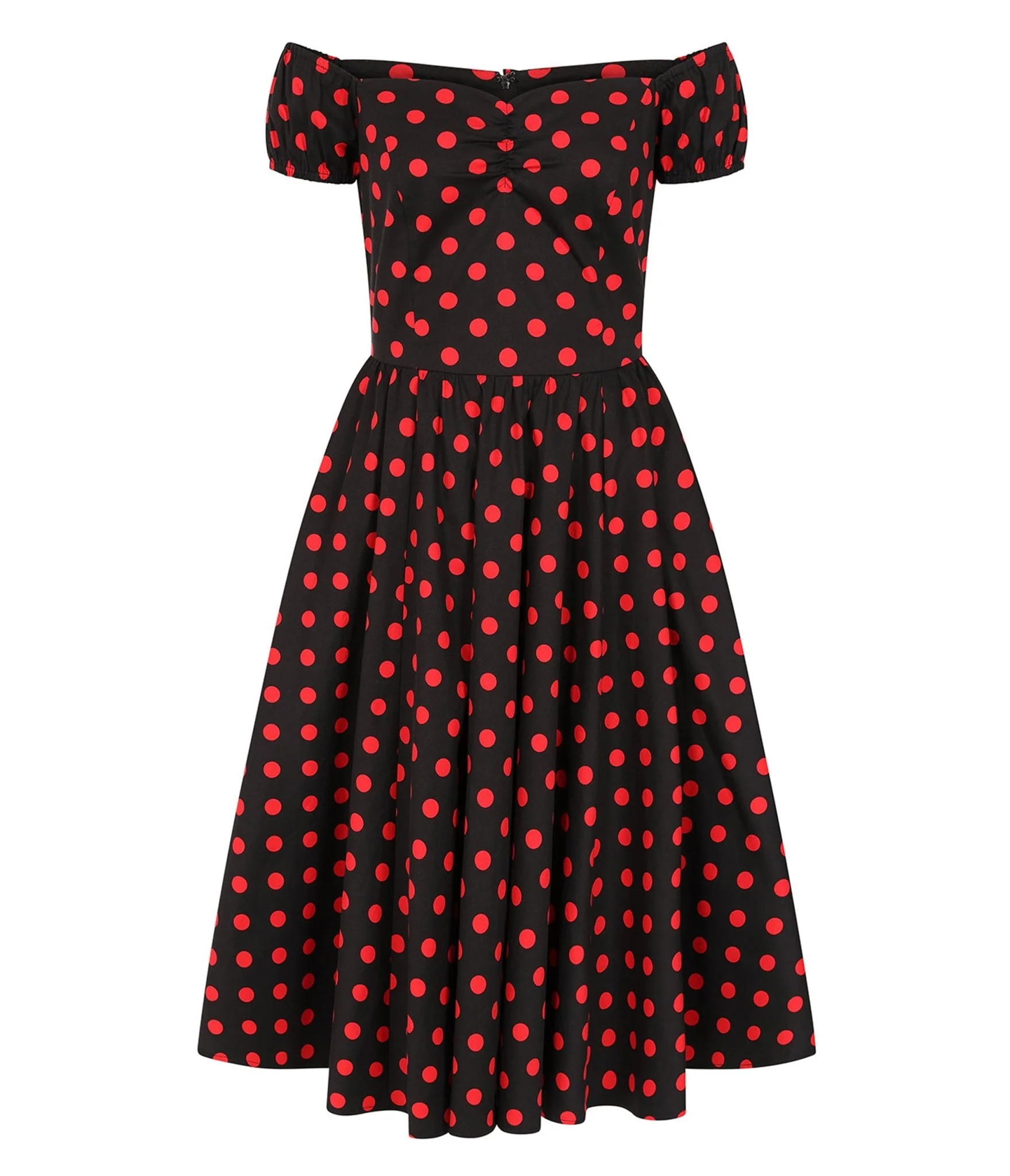 Banned Black & Red Polka Dot Marilyn Swing Dress - Image 4