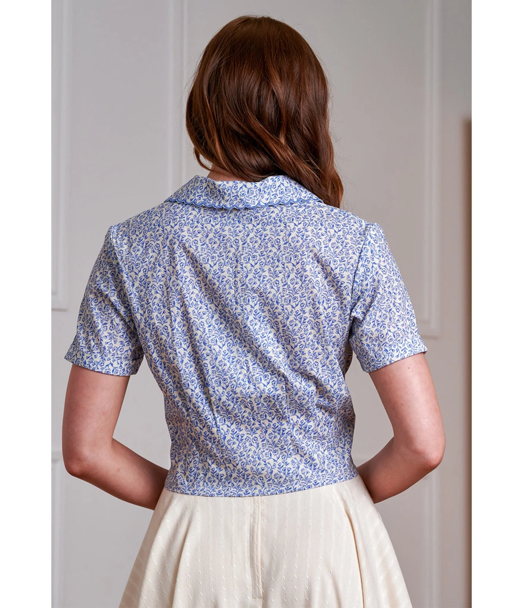 Banned Blue Floral Eloise Blouse - Image 2