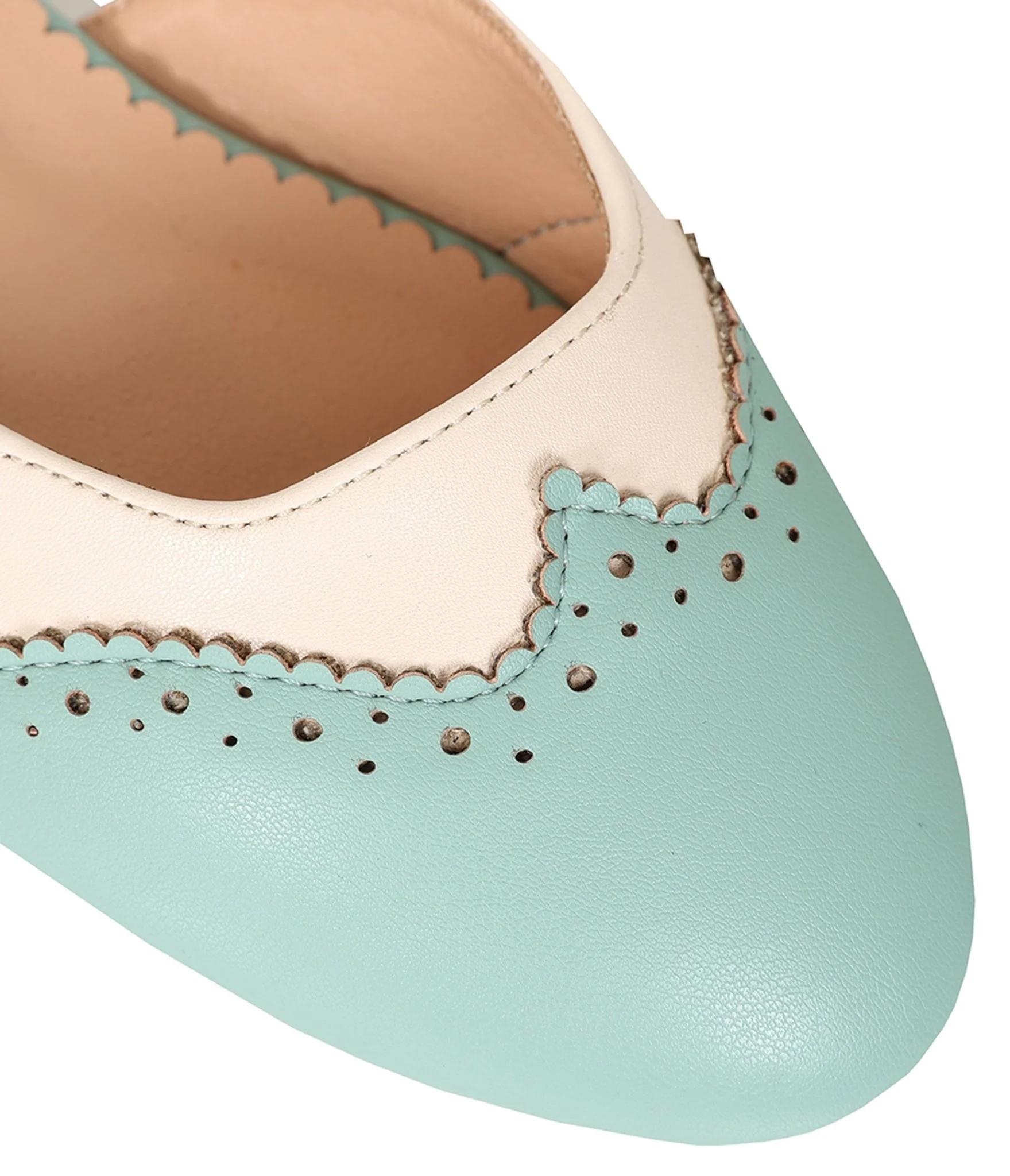 Banned Mint & White Dancemates Leatherette Flats - Image 3