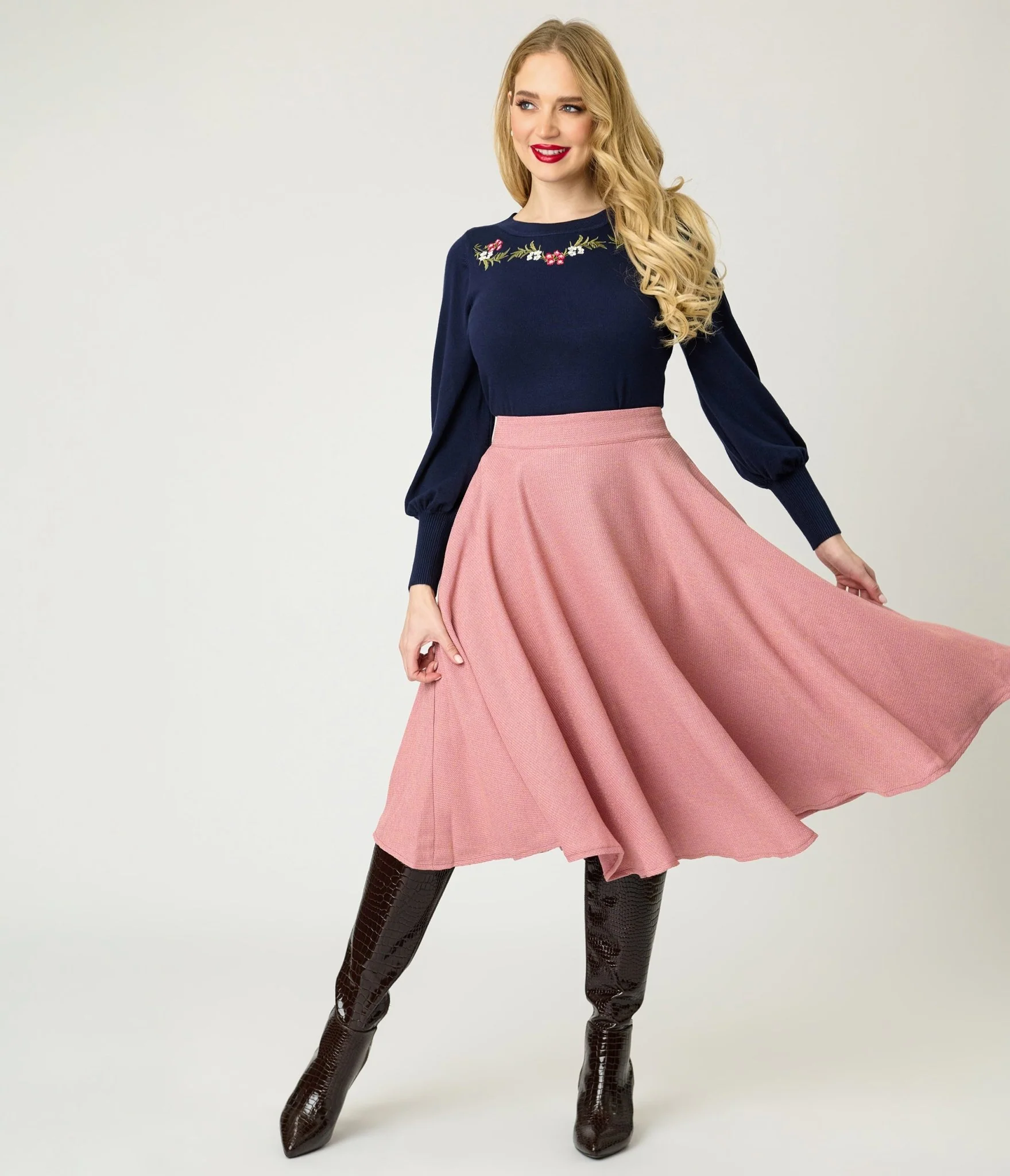 Banned Navy Romantic Floral Carla Sweater - Image 5