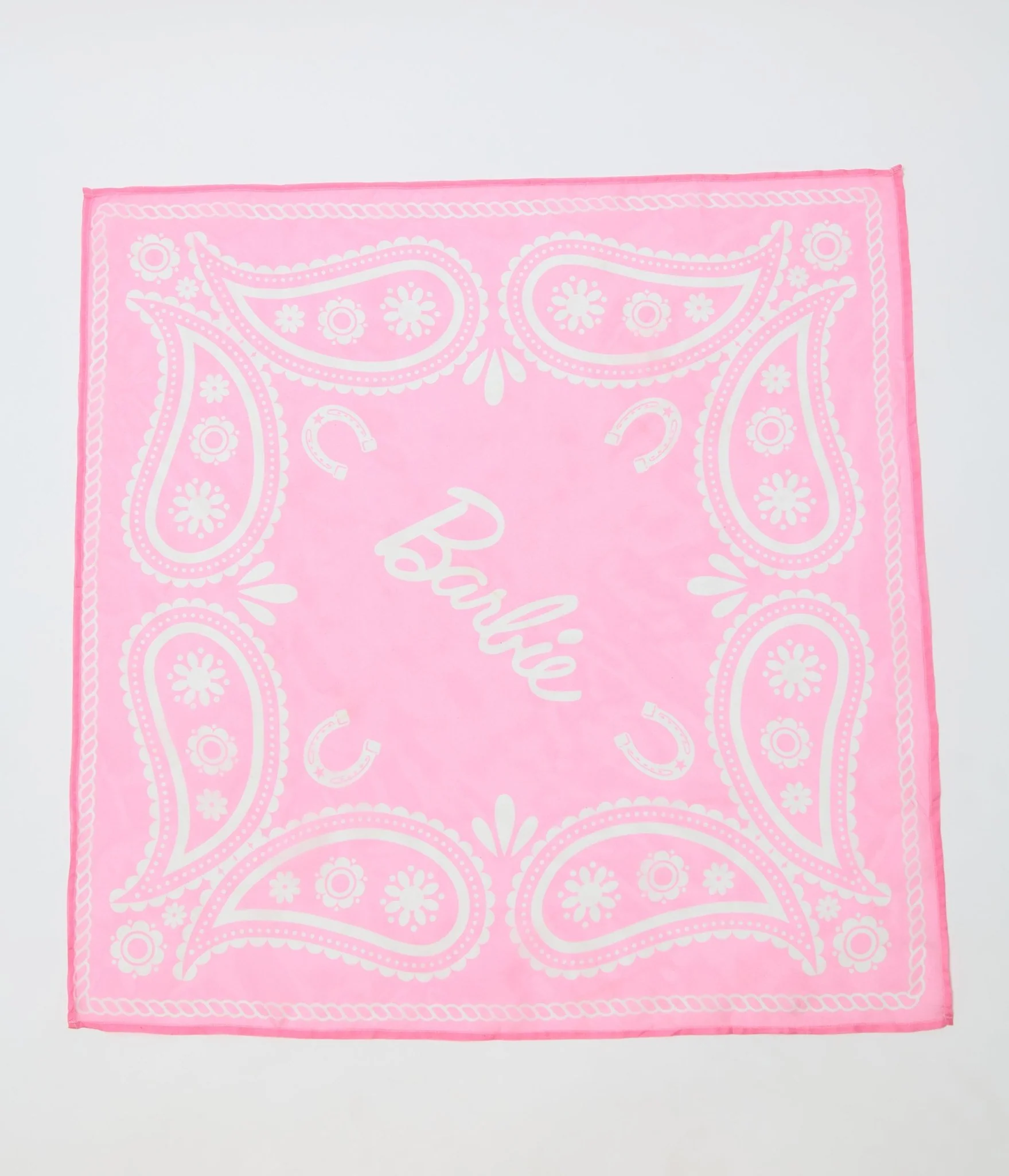 Barbieâ€šÃ‘Â¢ x Unique Vintage Pink Bandana Hair Scarf - Image 2