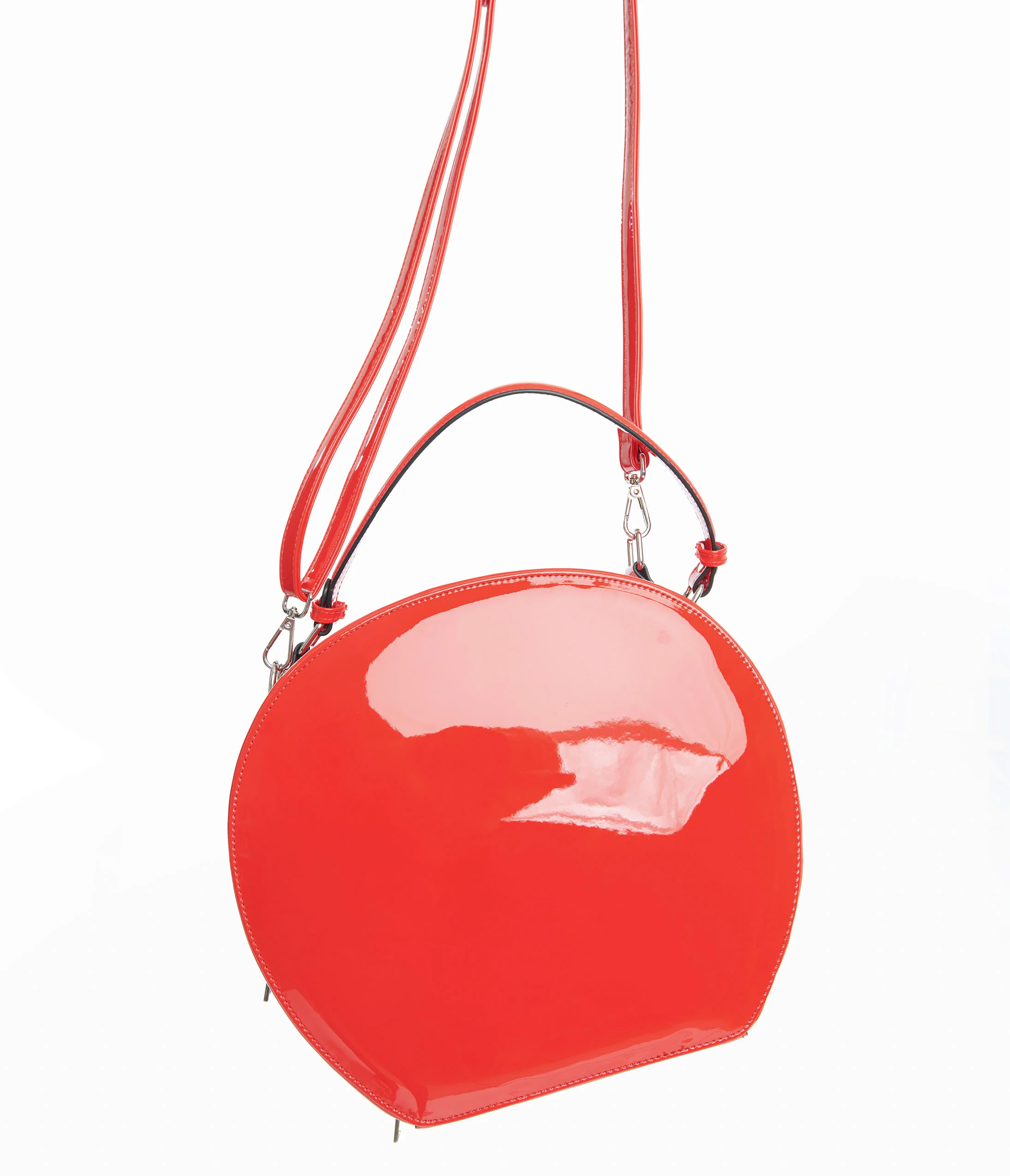 Barbie x Unique Vintage 1950s Red Leatherette Commuter Set Circle Bag - Image 2