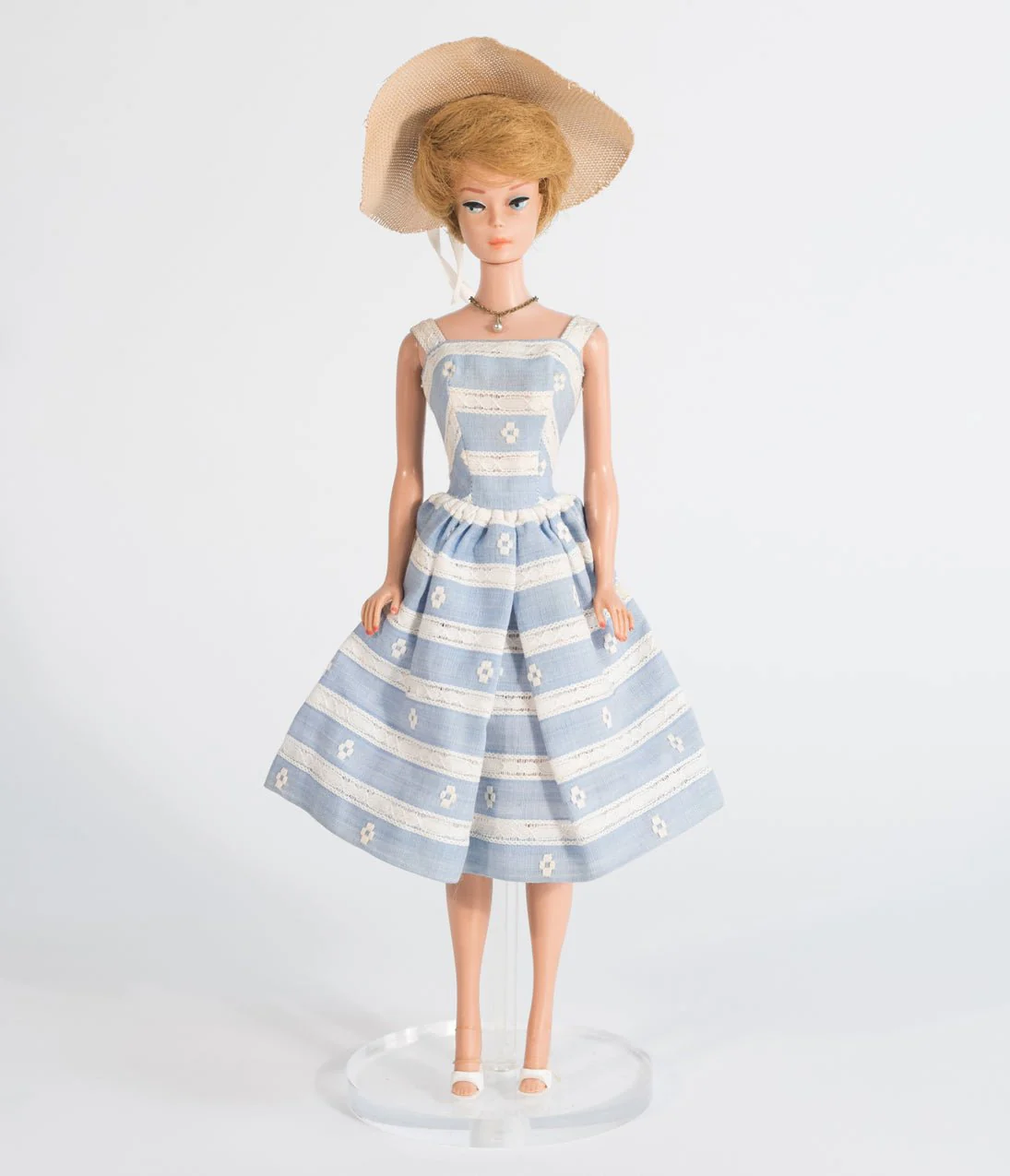 Barbieâ€šÃ‘Â¢ x Unique Vintage Blue & White Suburban Shopper Sundress - Image 2