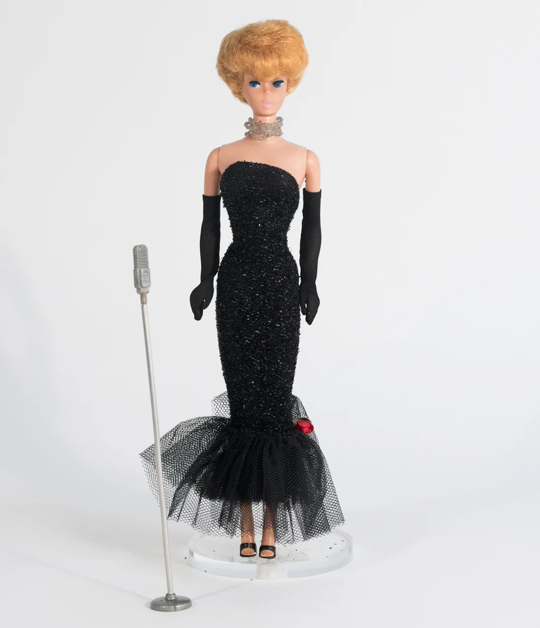 Barbie x Unique Vintage Plus Size Black Solo In The Spotlight Strapless Wiggle Dress - Image 2