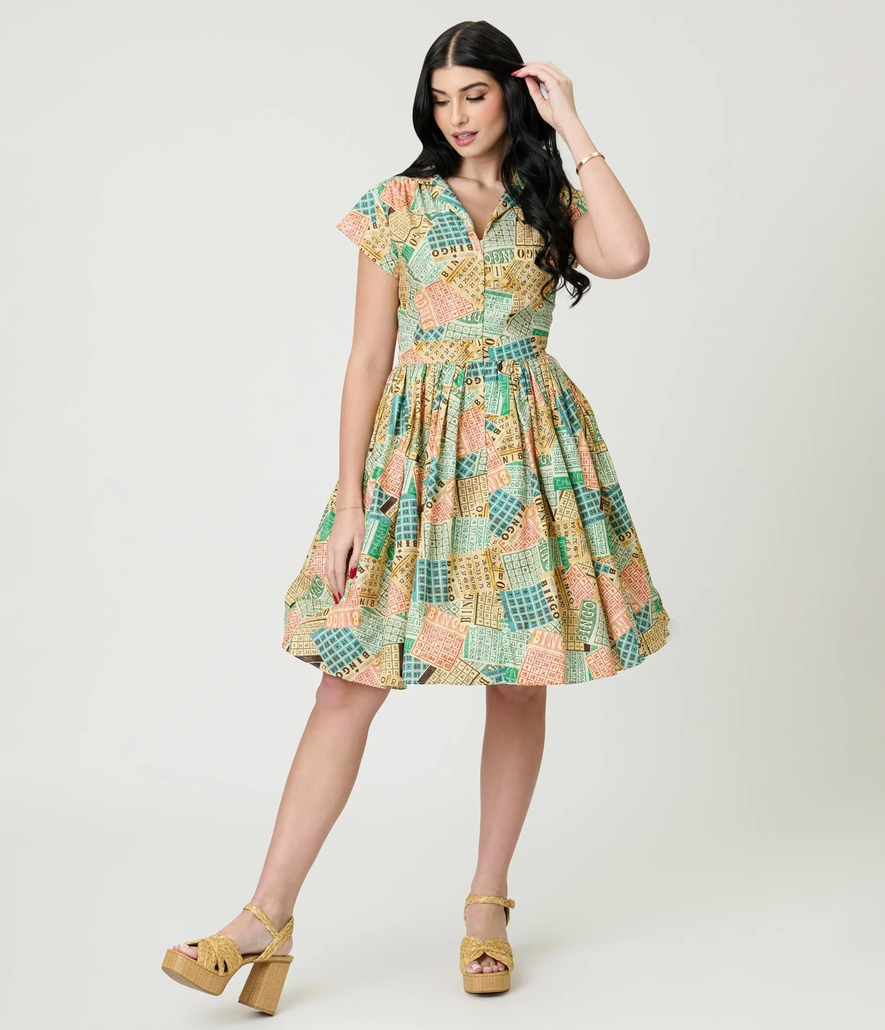 Bernie Dexter Bingo Kelly Flare Dress - Image 4