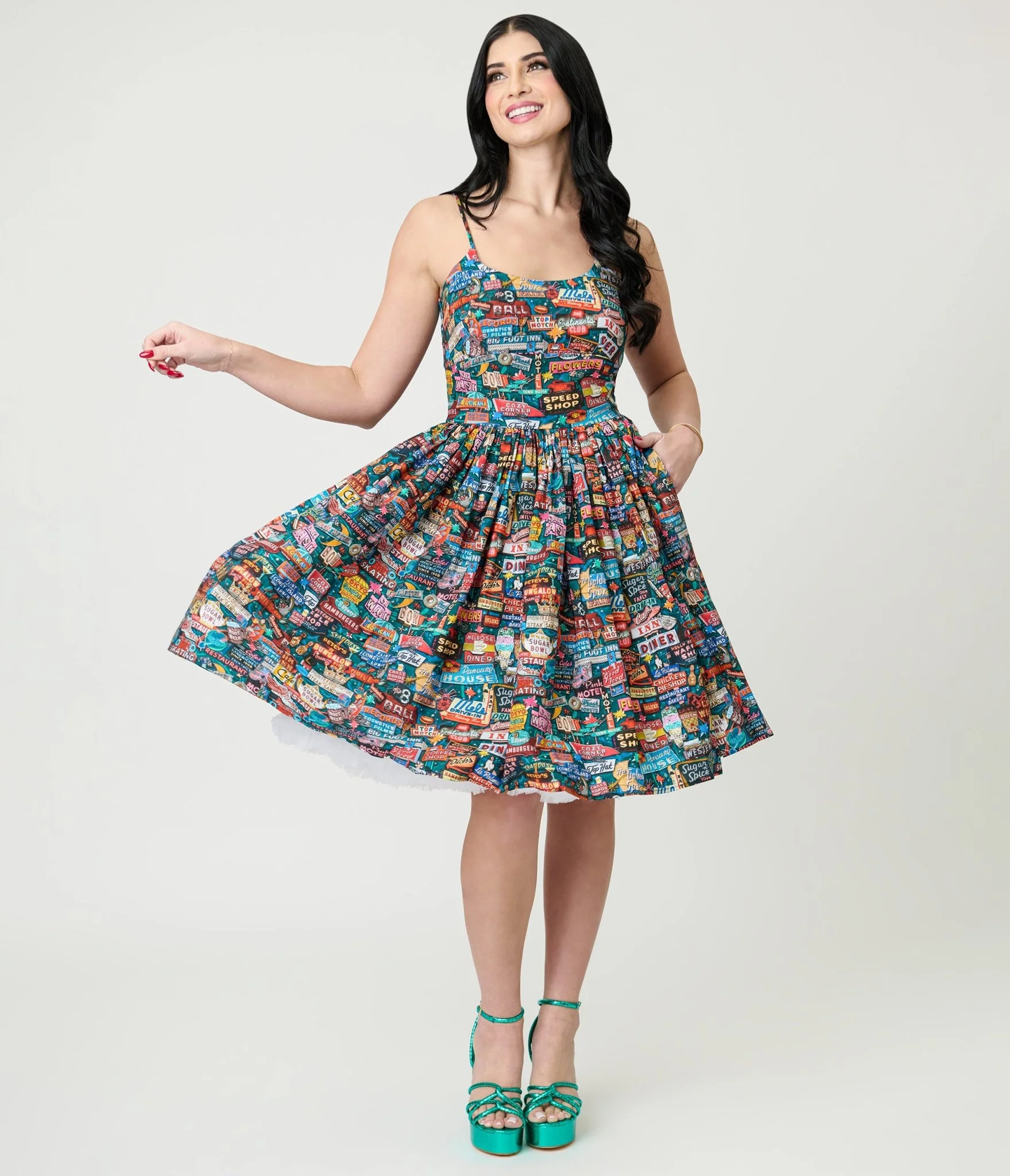 Bernie Dexter Neon Flashback Chelsea Swing Dress - Image 4