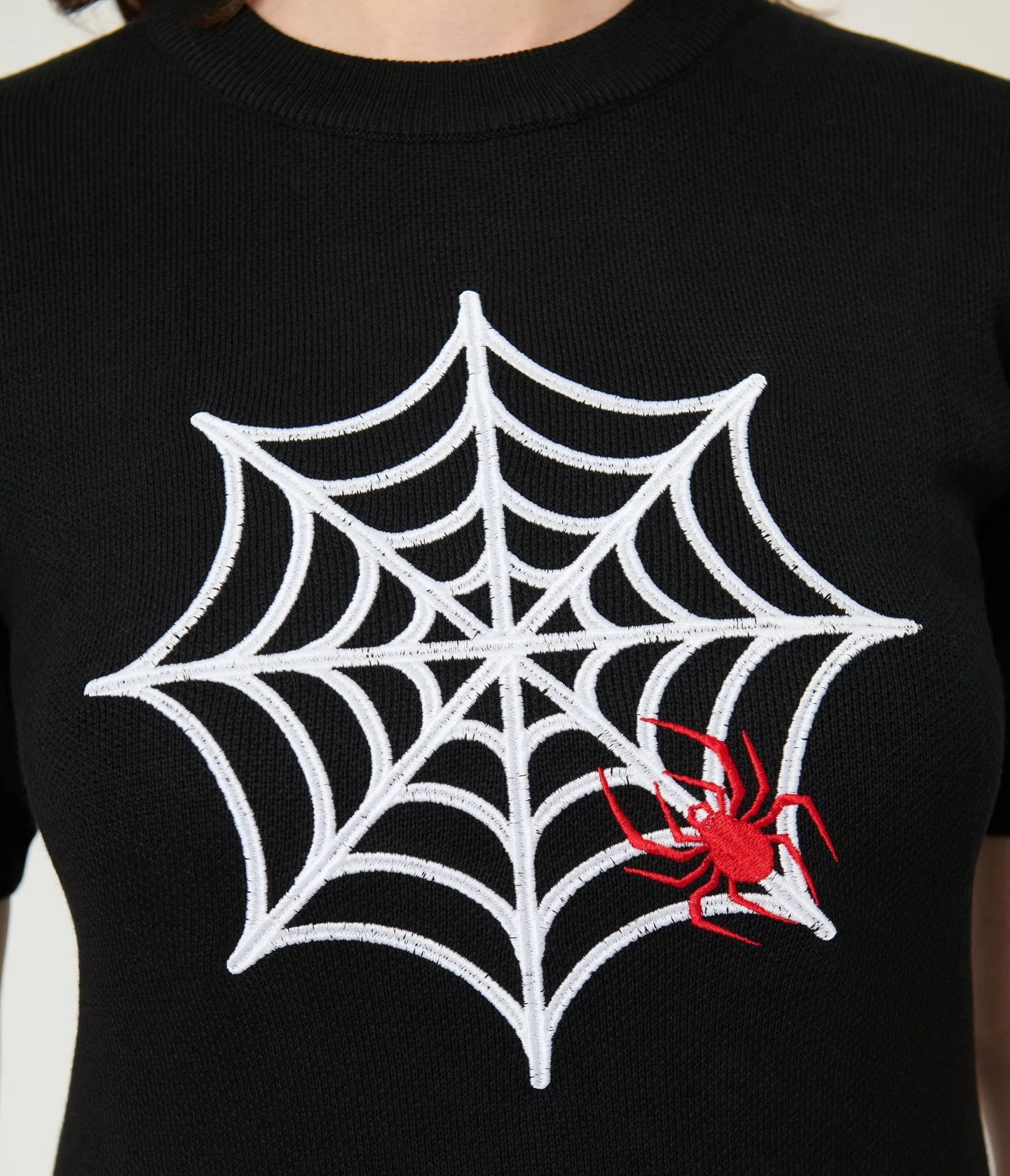 Black Itsy Bitsy Spider Sweater - Image 4