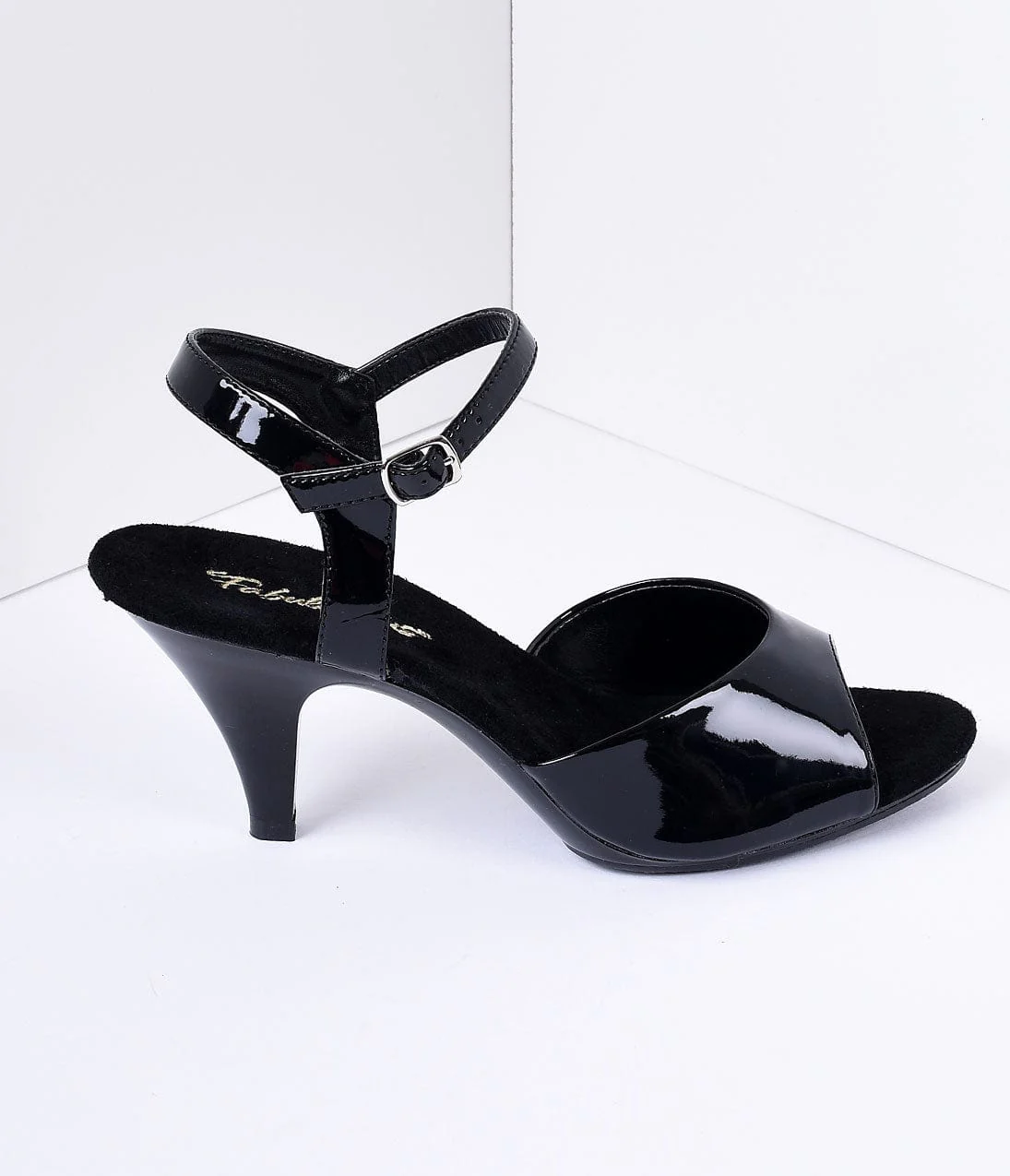 Black Patent Leather Belle Sandal Pump - Image 2