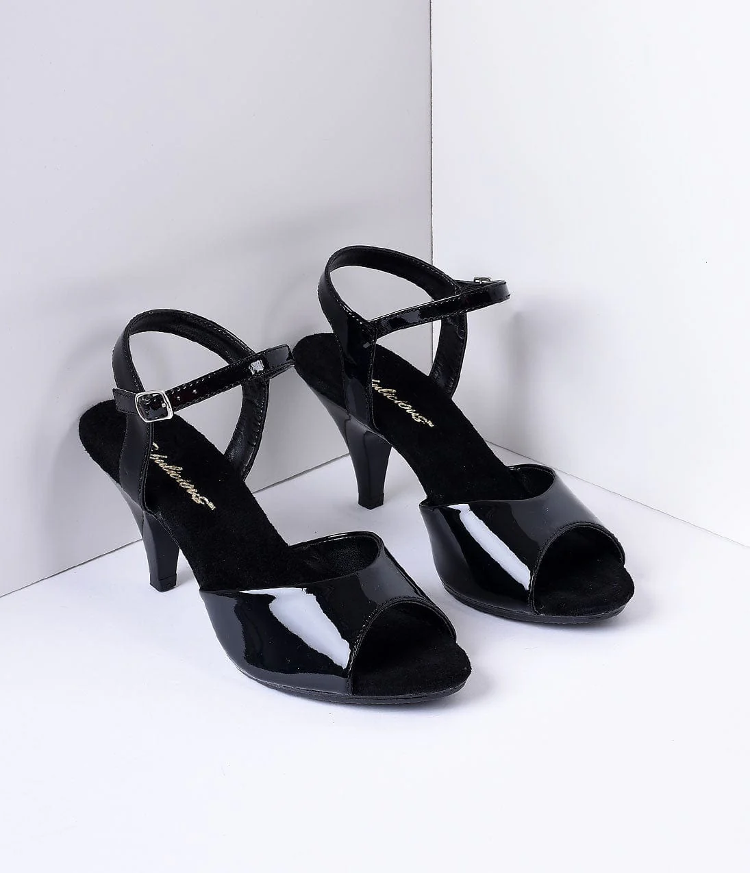 Black Patent Leather Belle Sandal Pump - Image 5