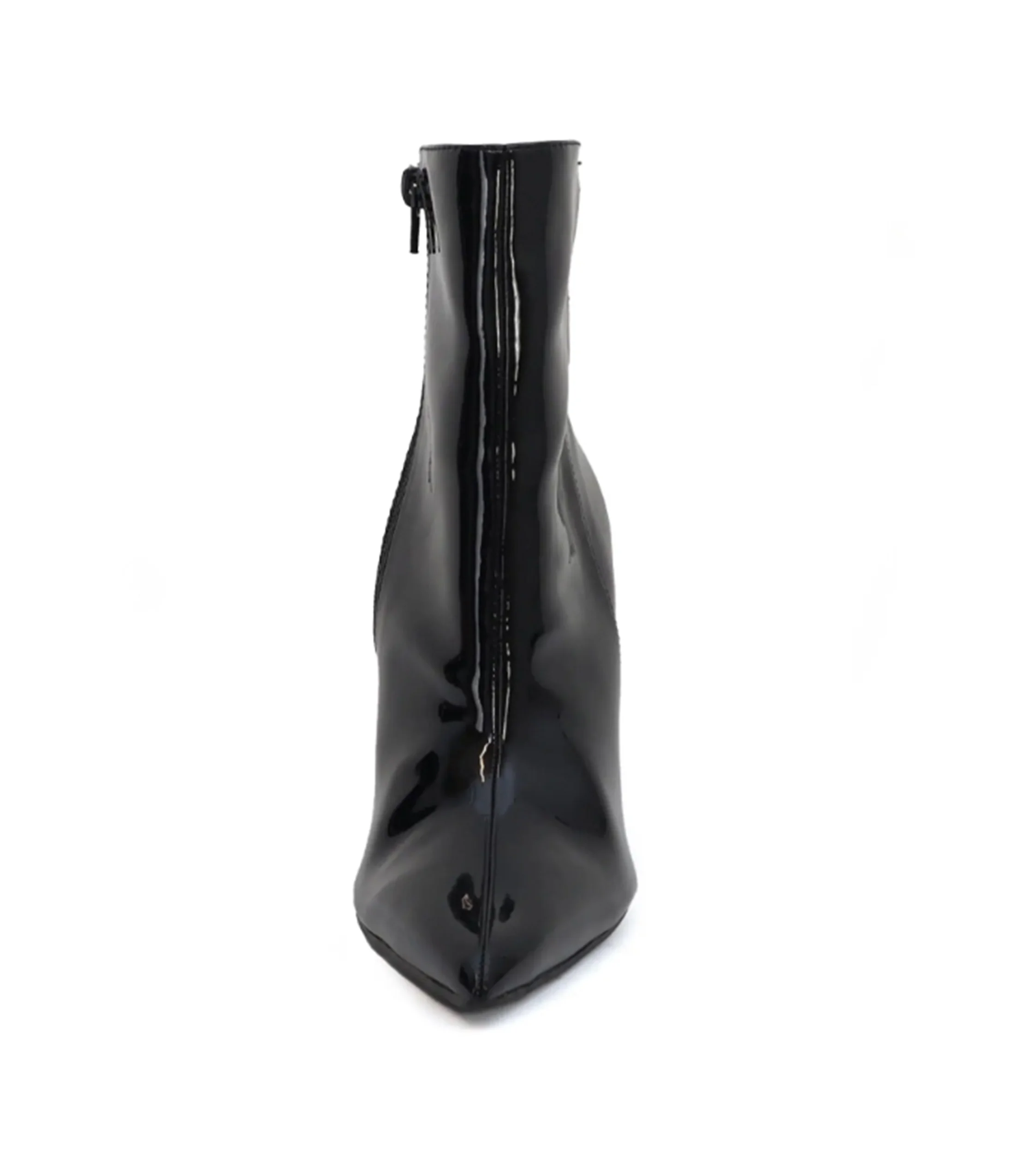 Black Patent Wedge Booties - Image 3