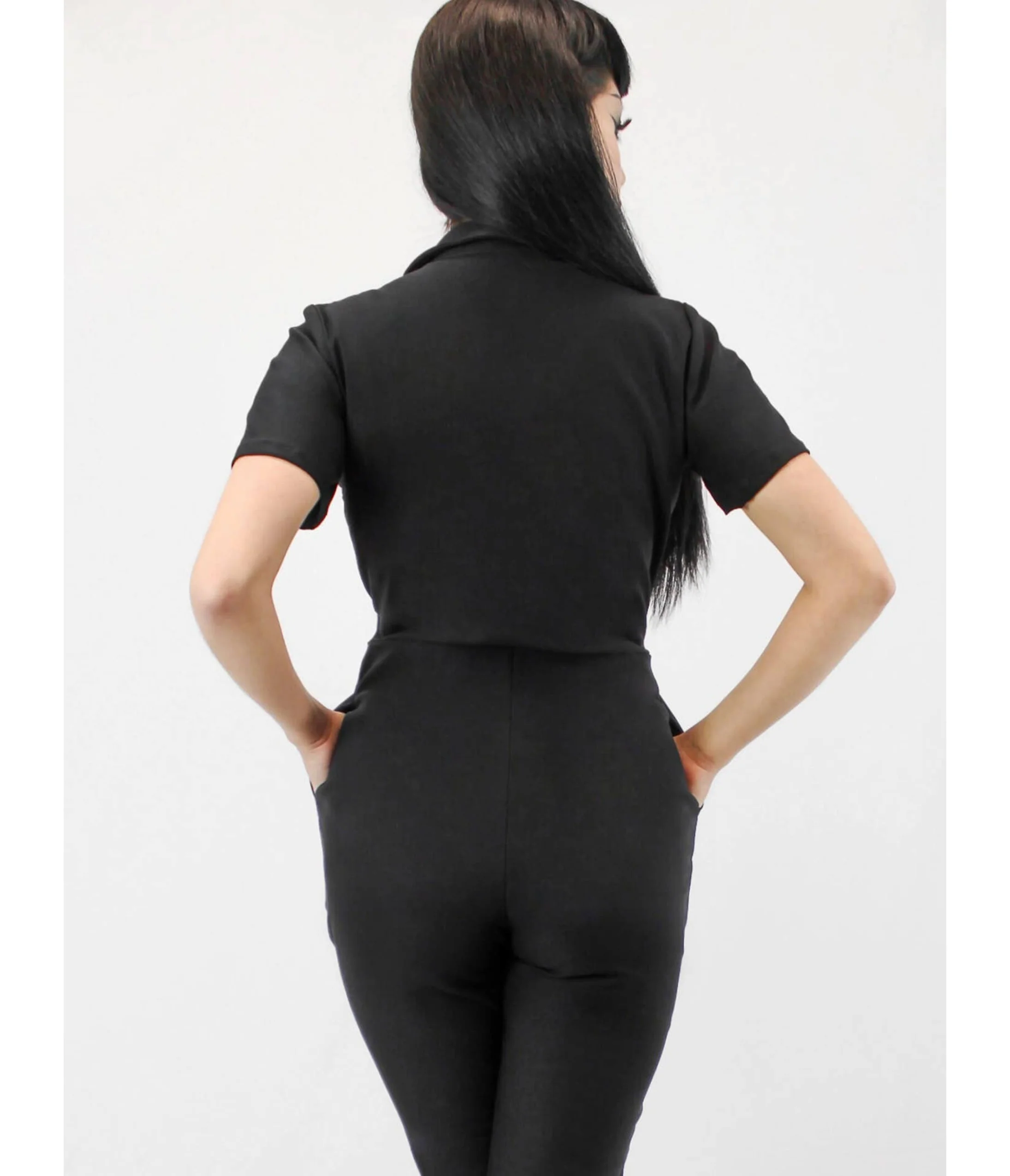Black Utility Jumpsuit - Image 2