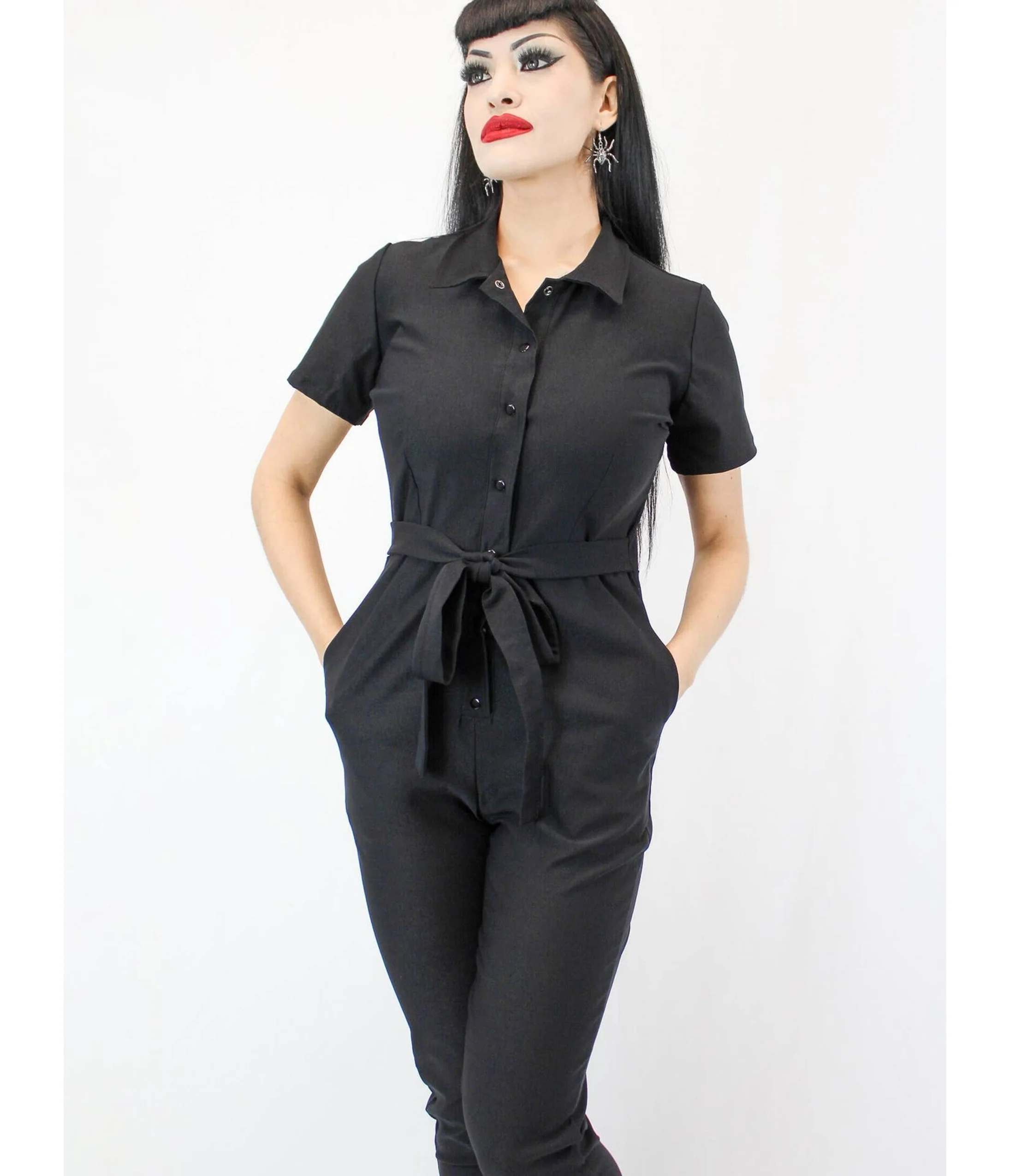 Black Utility Jumpsuit - Image 3
