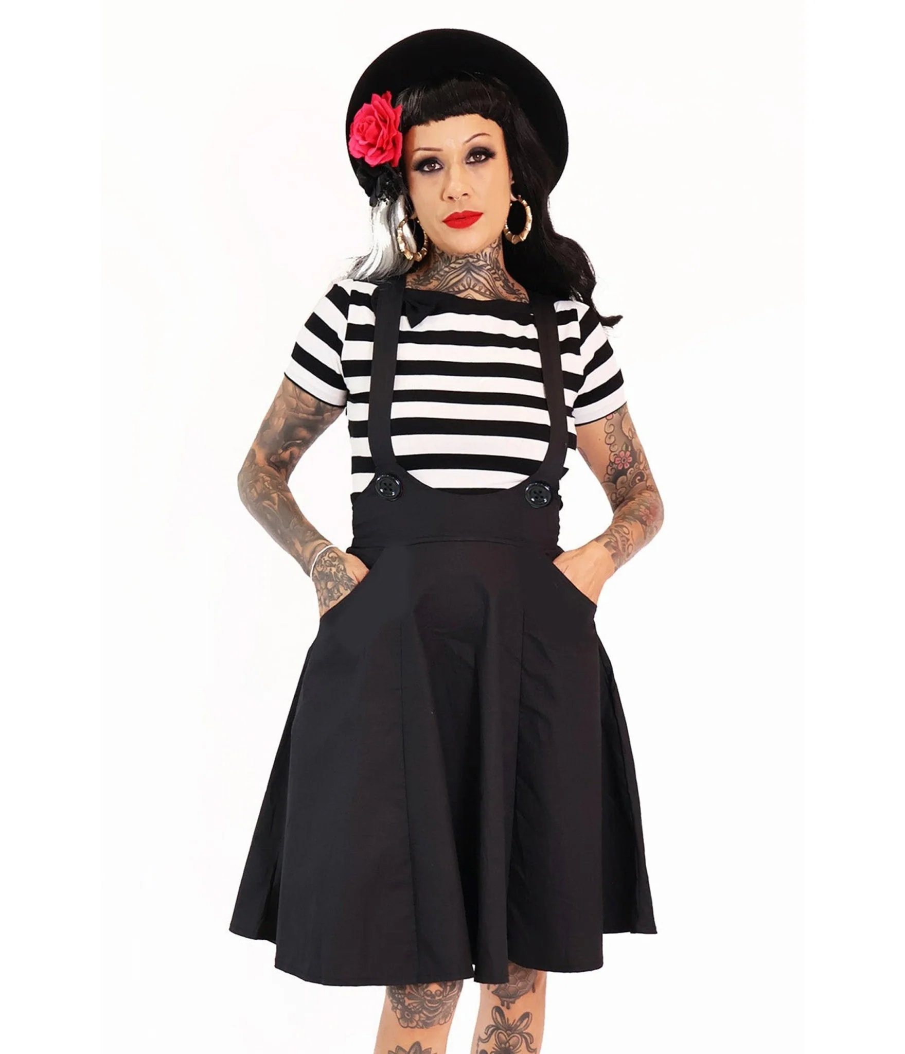 Bonsai Kitten Black Dolly Long Pinafore - Image 3