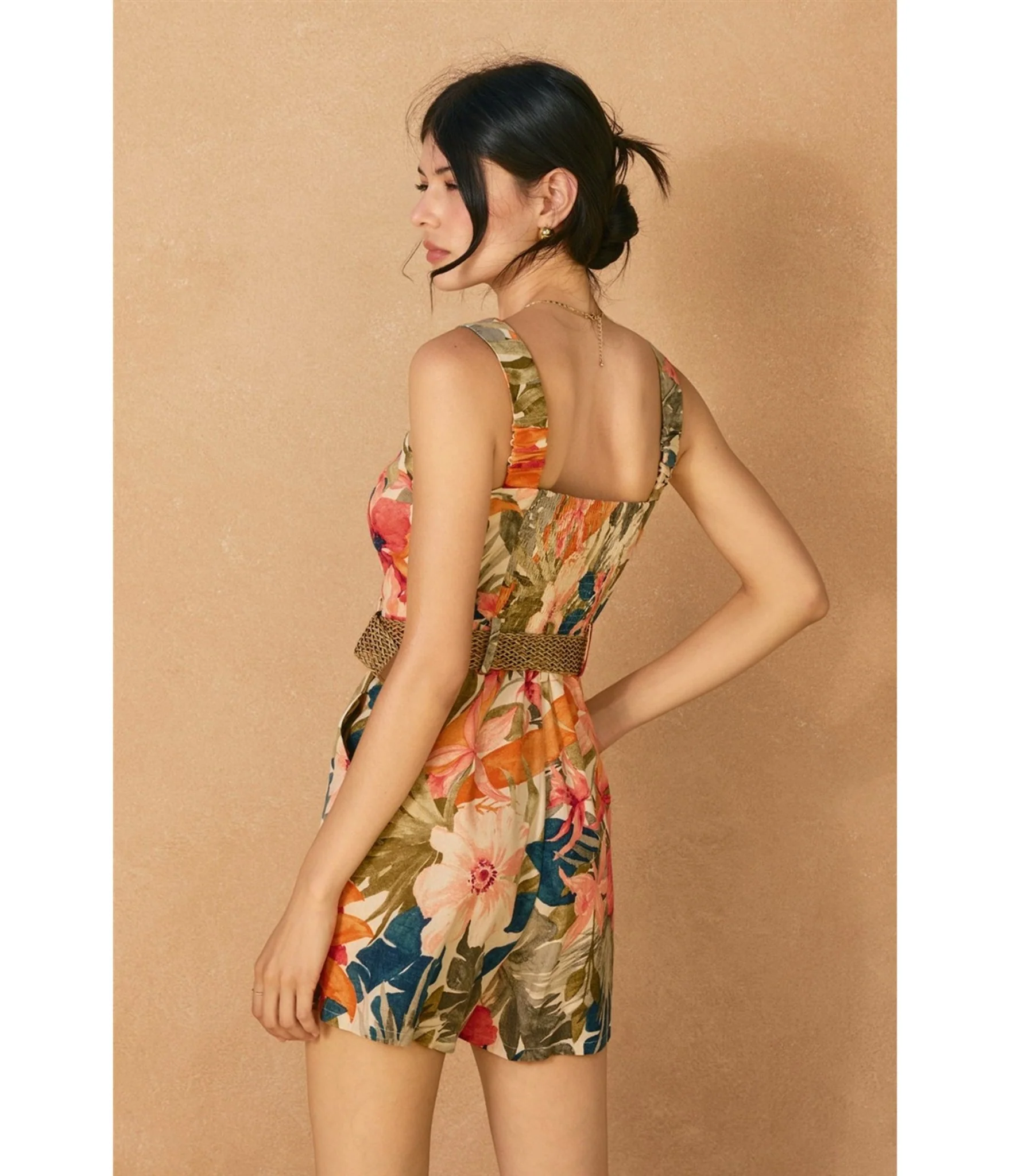 Botanic Floral Print Romper - Image 2