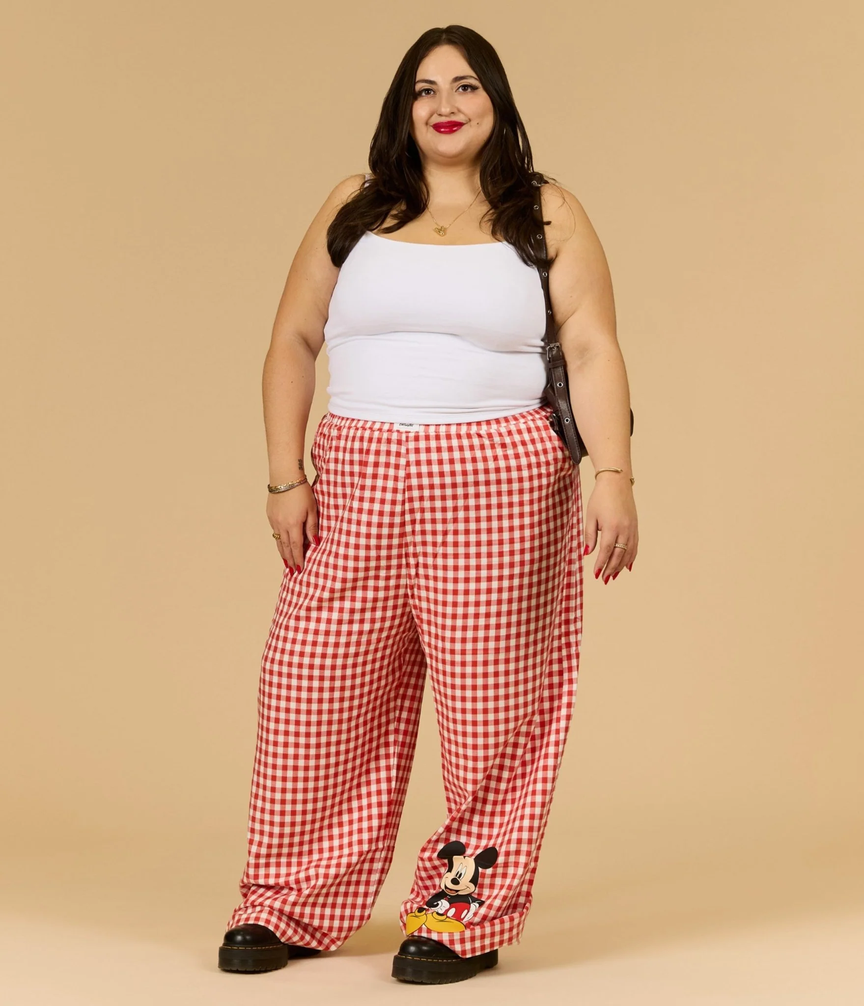 Cakeworthy Red Gingham Mickey Mouse Lounge Pants