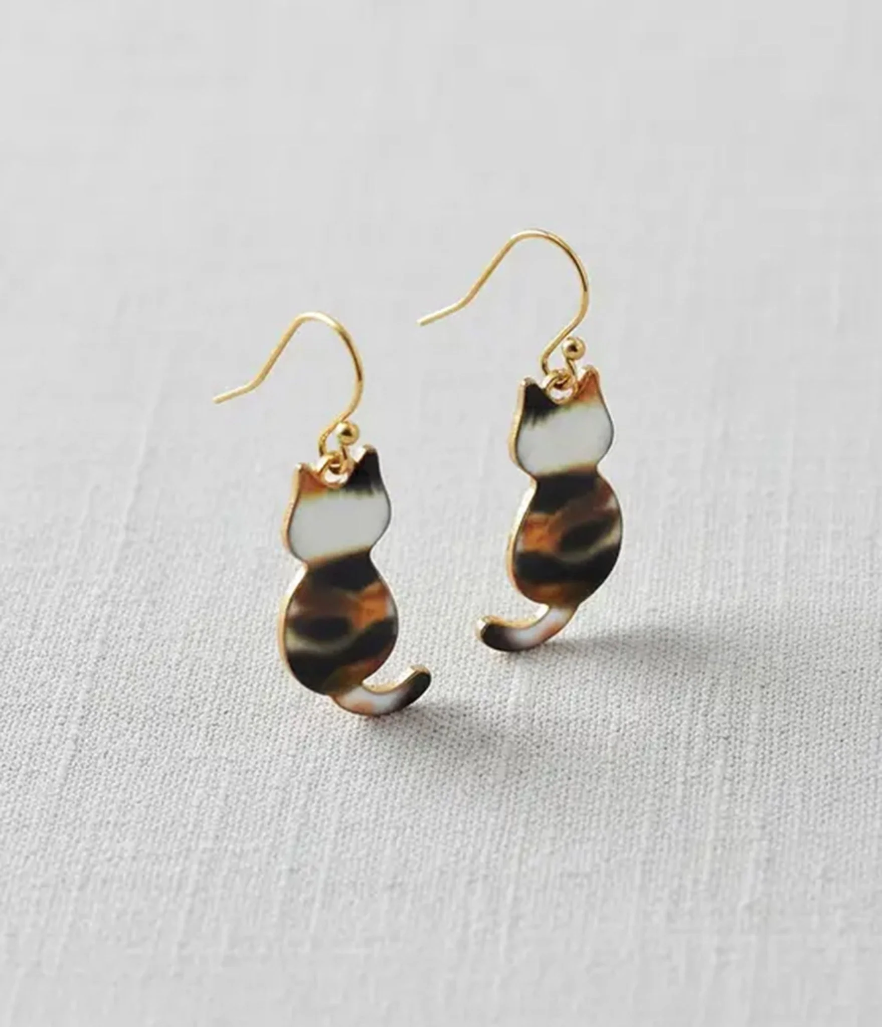 Charming Cat Dangle Earrings - Image 2