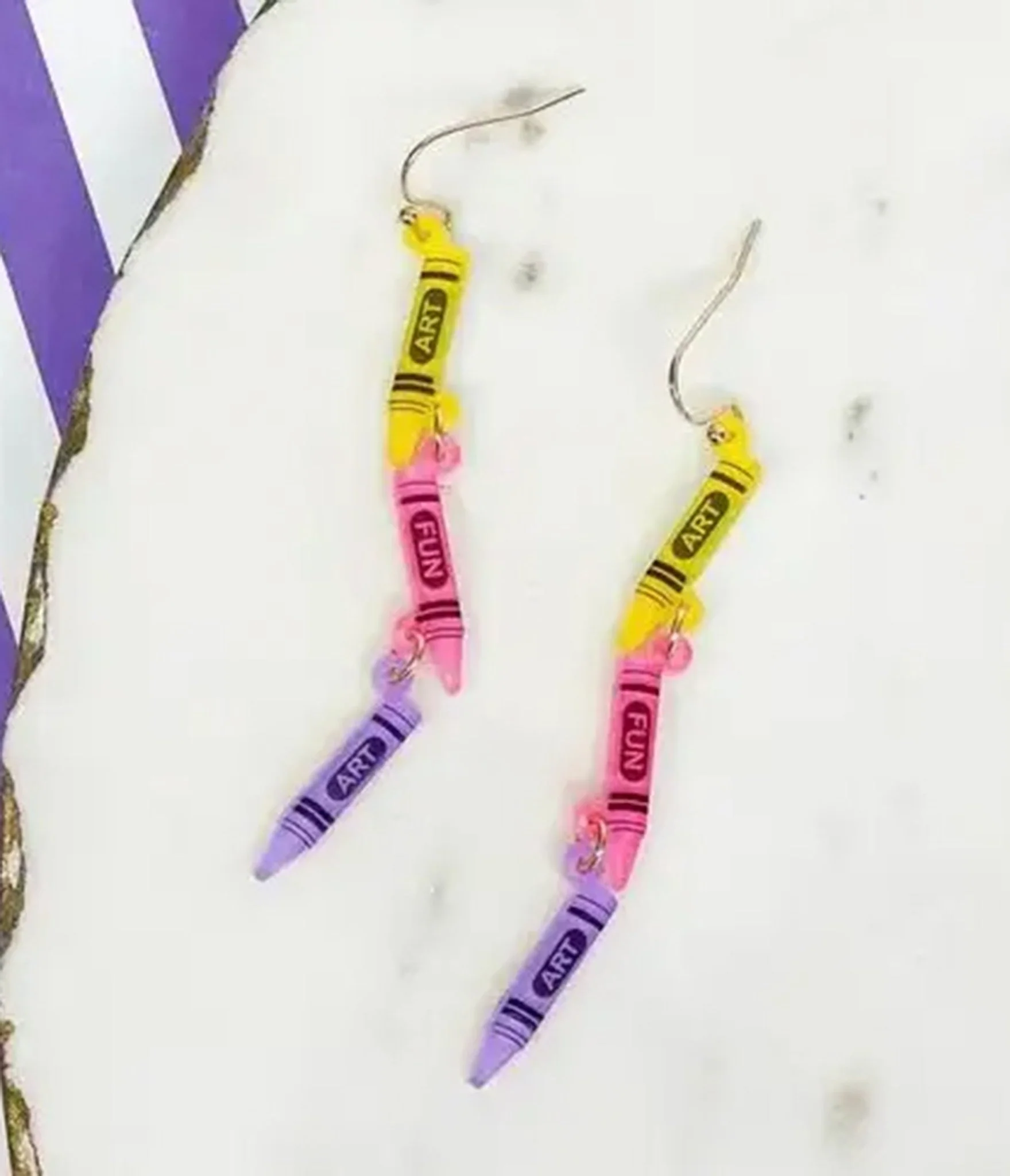 Crayon Dangle Earrings