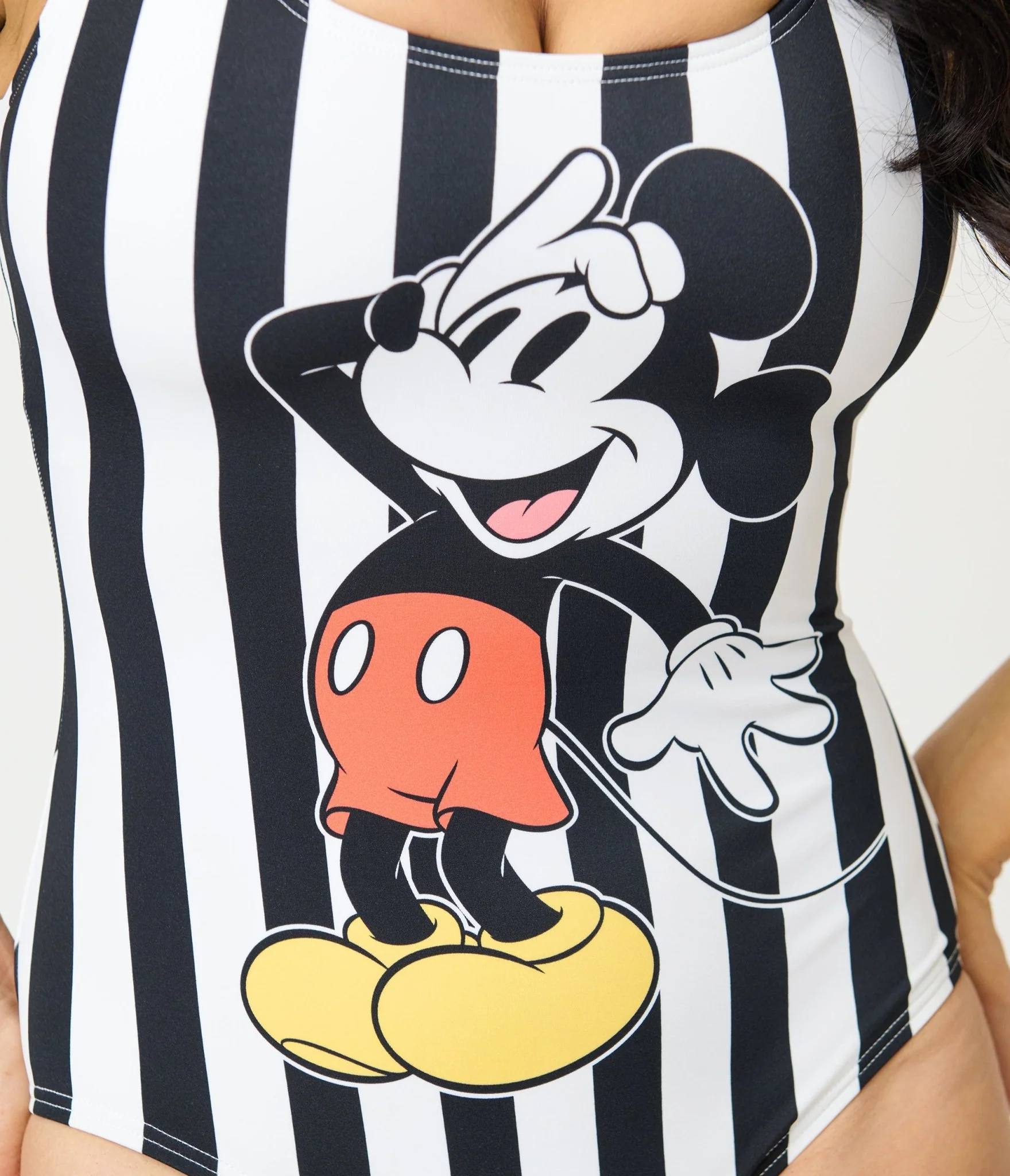 Disney Mickey & Friends Collection by Unique Vintage Black Stripe Mickey Huntington Swimsuit - Image 5
