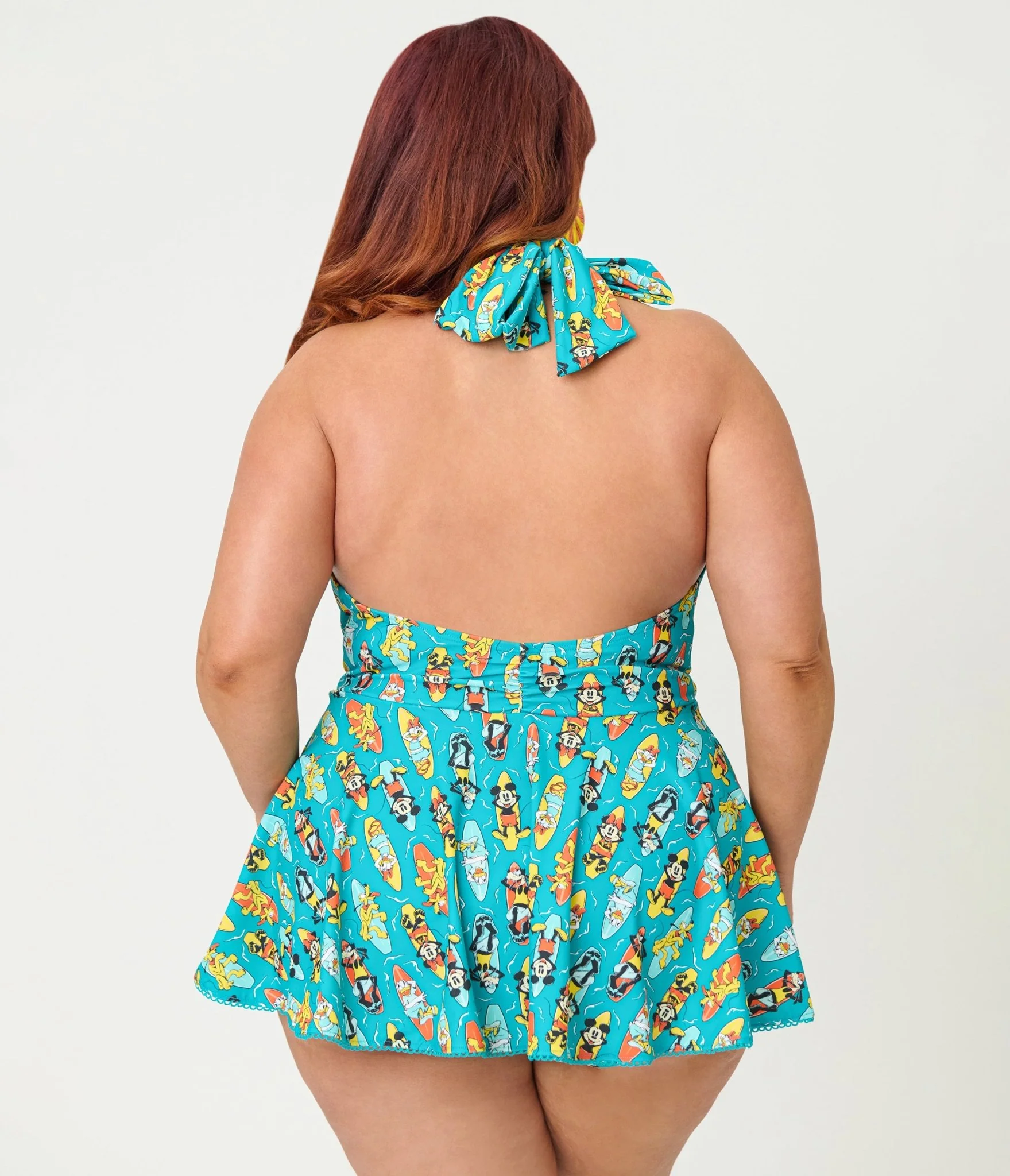Disney Mickey & Friends Collection by Unique Vintage Plus Size Surfing Mickey Wendy Swimsuit - Image 2