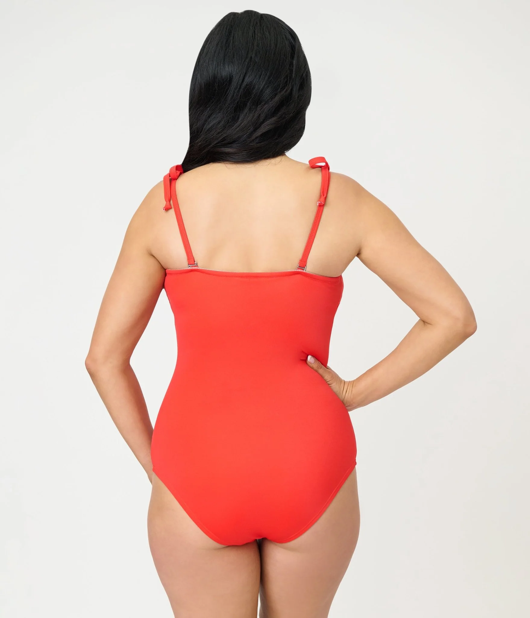 Disney Mickey & Friends Collection by Unique Vintage Red Minnie One Piece Swimsuit - Image 2