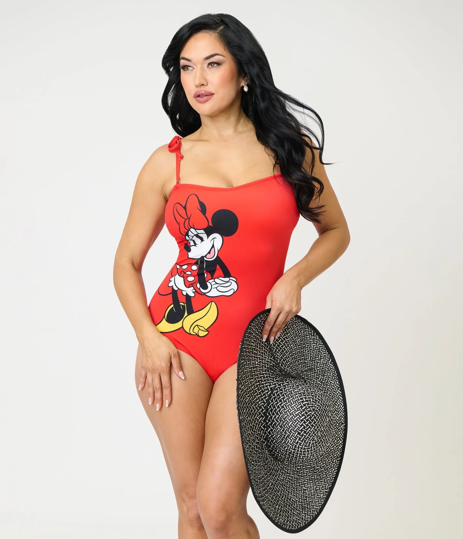 Disney Mickey & Friends Collection by Unique Vintage Red Minnie One Piece Swimsuit - Image 3