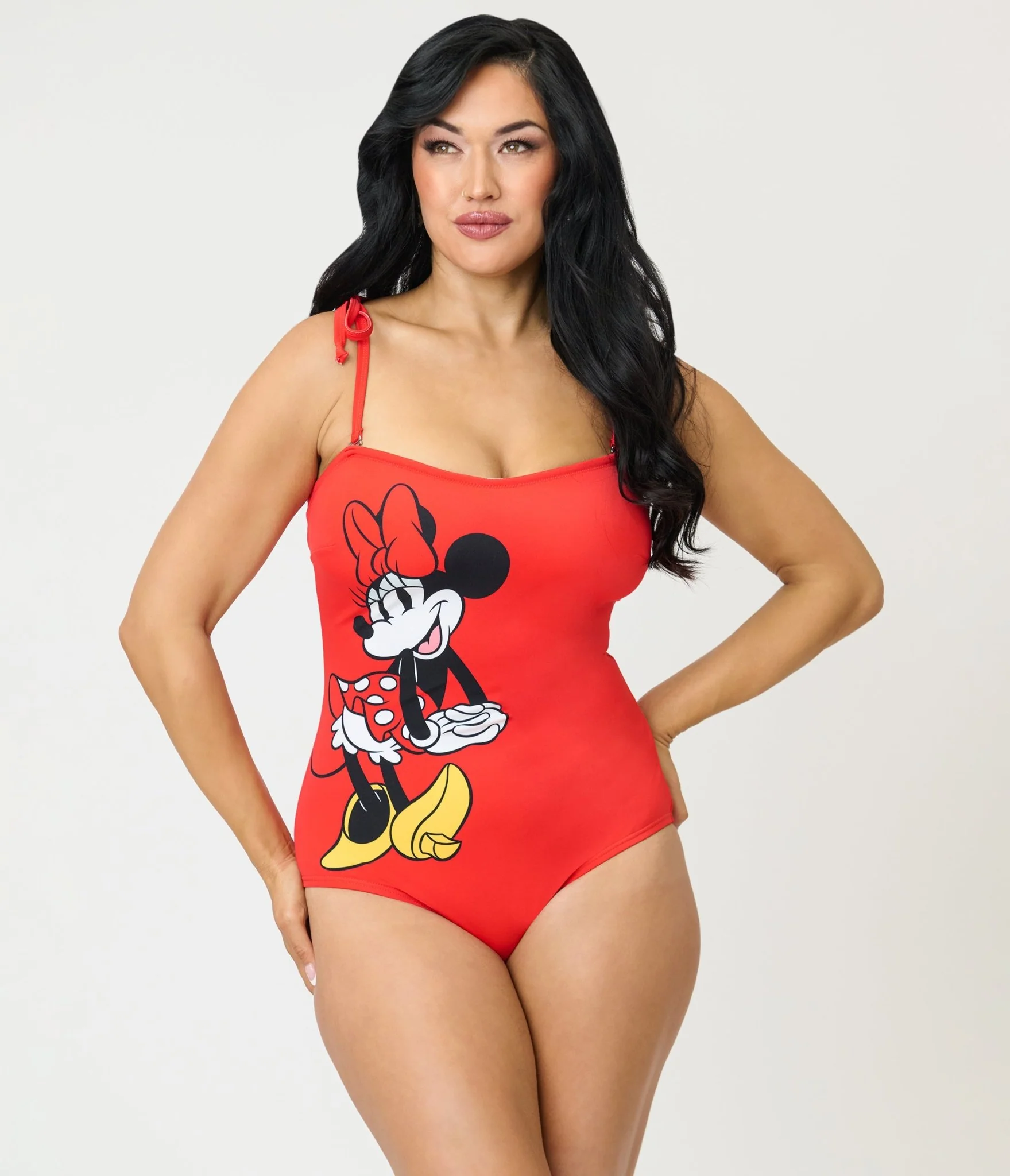 Disney Mickey & Friends Collection by Unique Vintage Red Minnie One Piece Swimsuit - Image 4