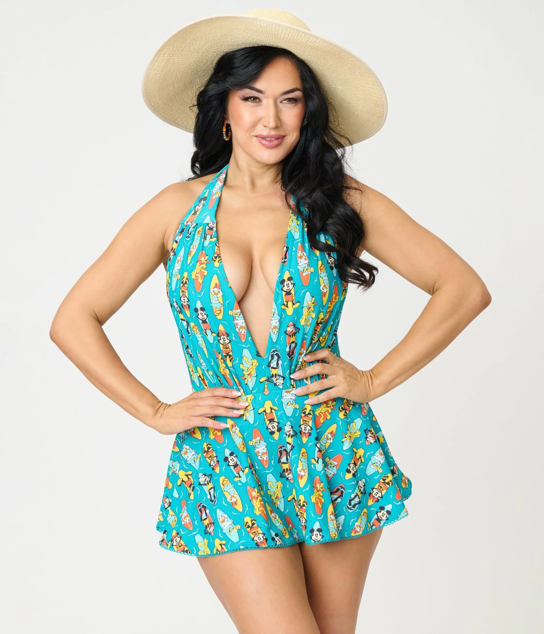 Disney Mickey & Friends Collection by Unique Vintage Surfing Mickey Wendy Swimsuit - Image 4