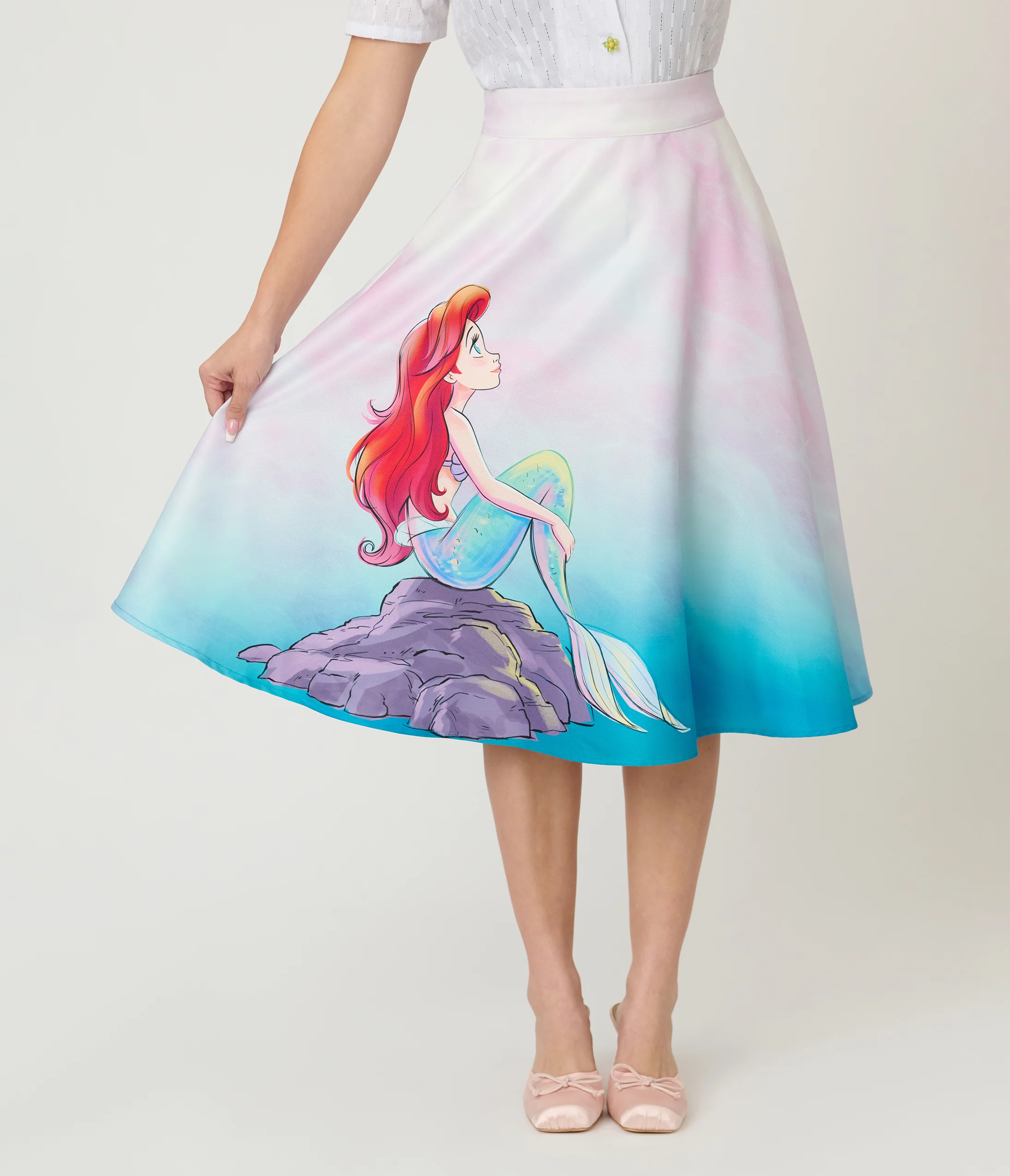 Disney Princess Collection by Unique Vintage Ariel Swing Skirt - Image 2
