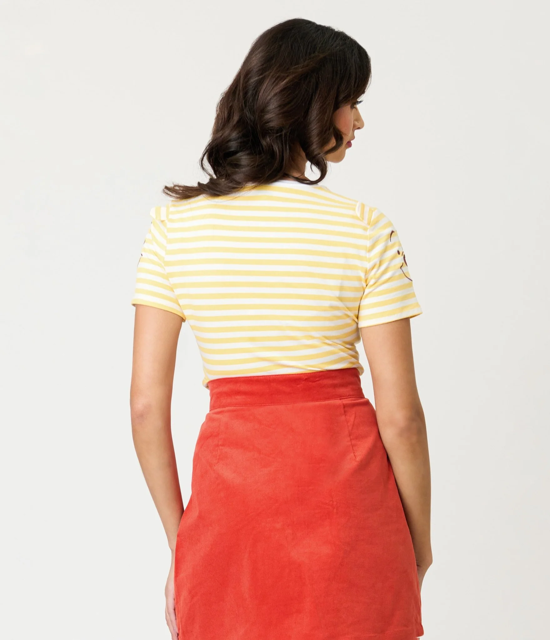 Disney Winnie the Pooh Collection by Unique Vintage Yellow Stripe Back to Basics Top - Image 2