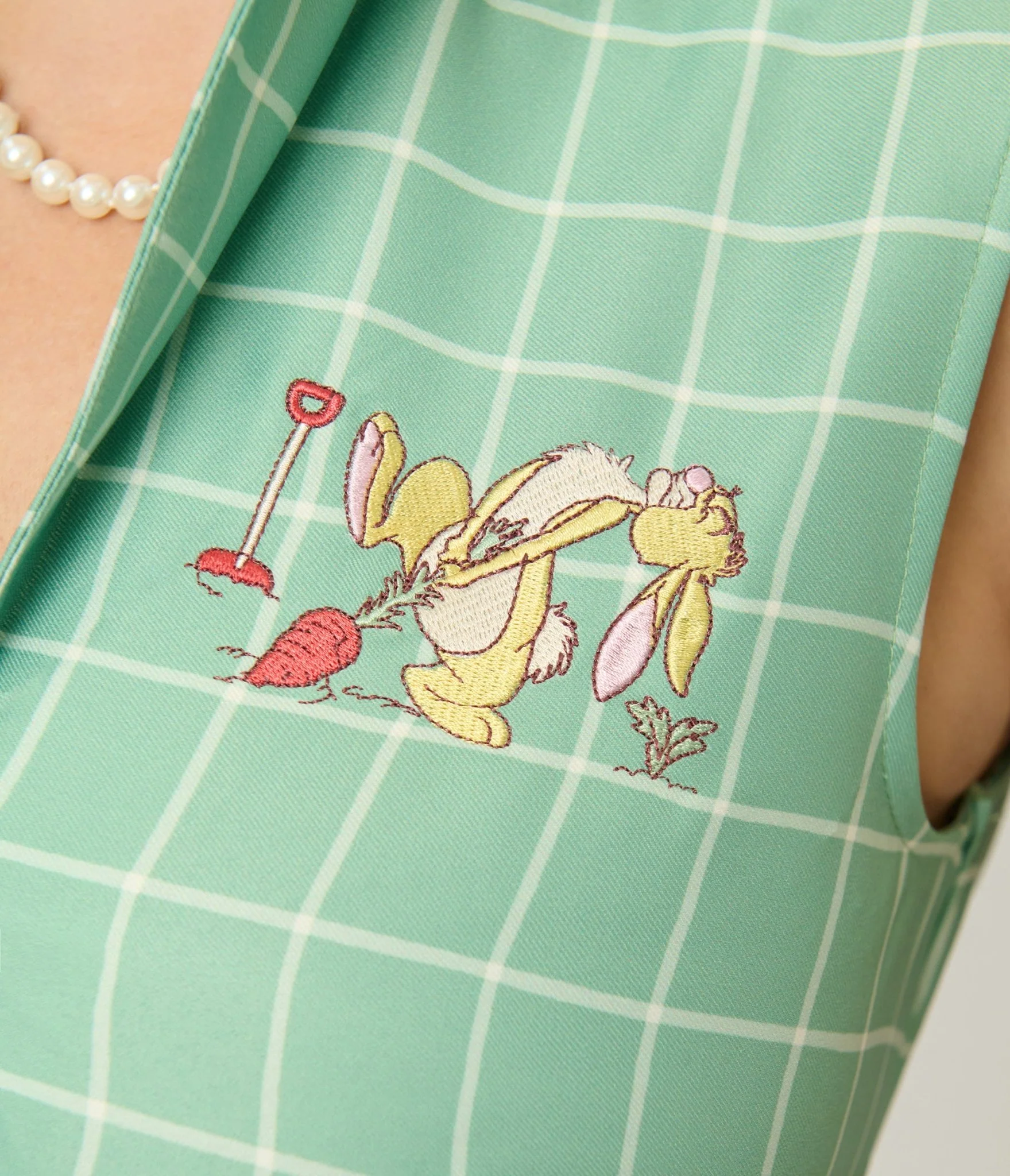 Disney Winnie the Pooh x Unique Vintage Green Plaid Edith Swing Dress - Image 5