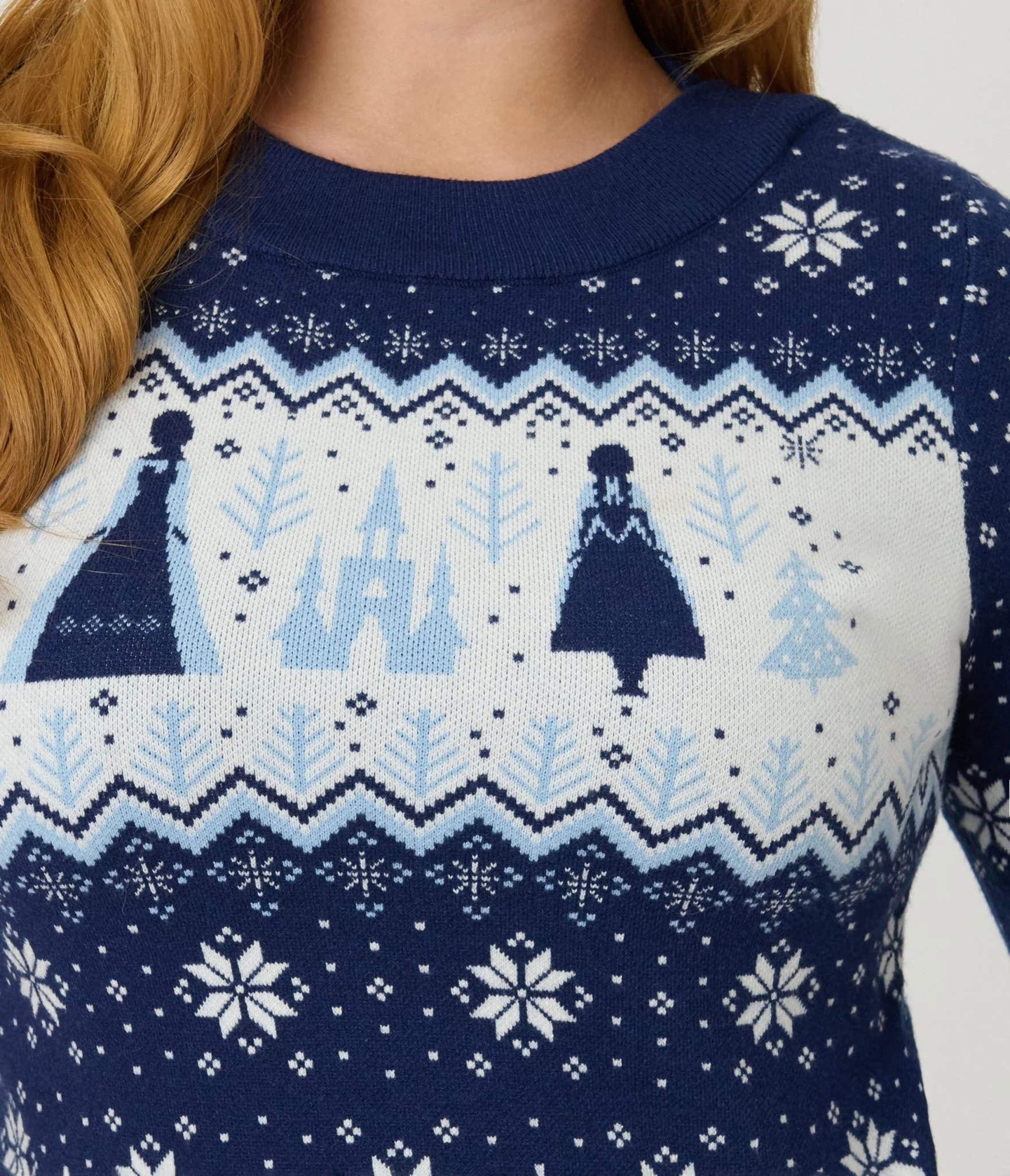 Disney's Frozen Collection by Unique Vintage Elsa & Anna Fair Isle Minou Sweater - Image 4