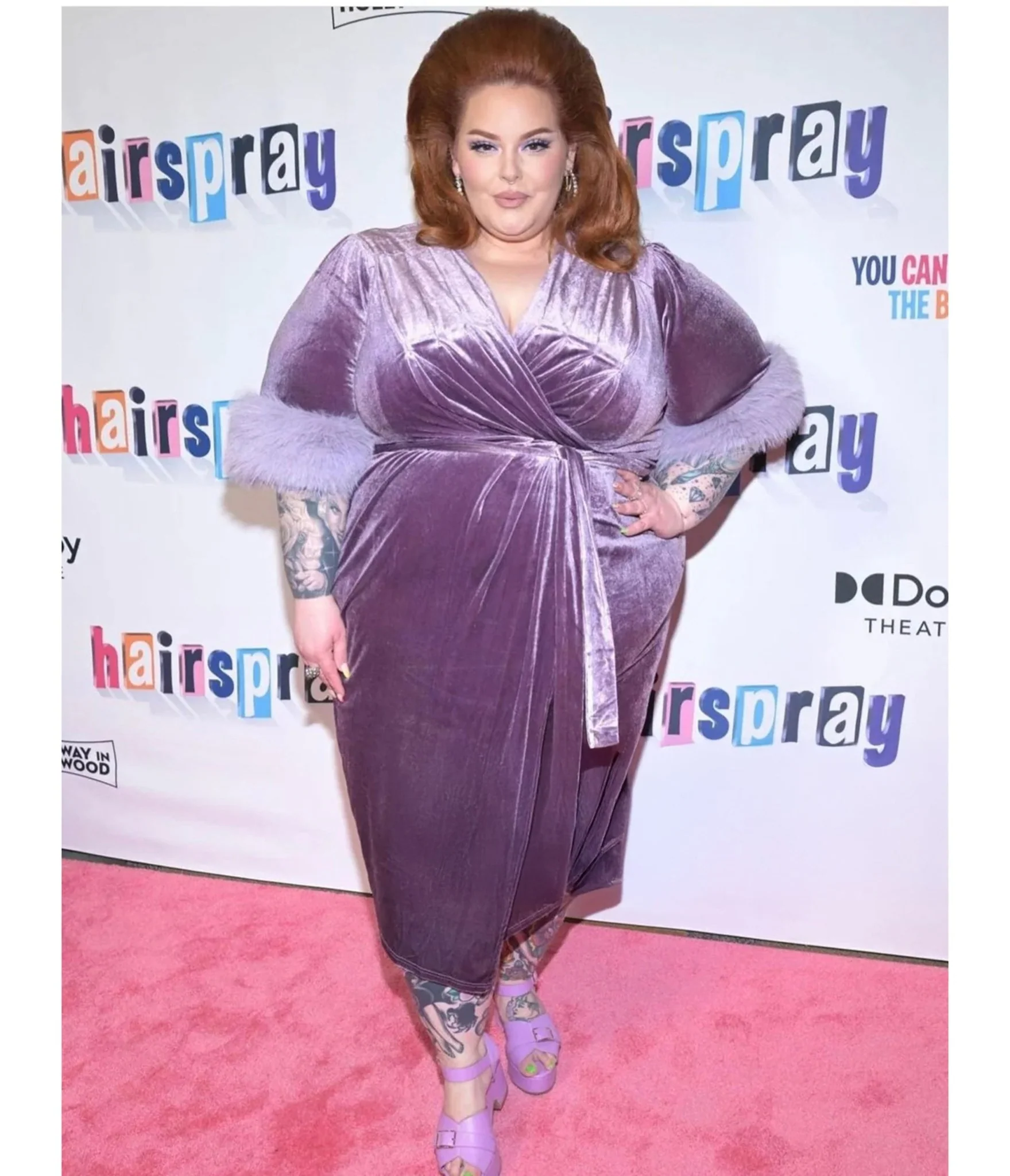 Elle Rebel Lavender Velvet Fifth Avenue Wrap Pencil Dress - Image 4