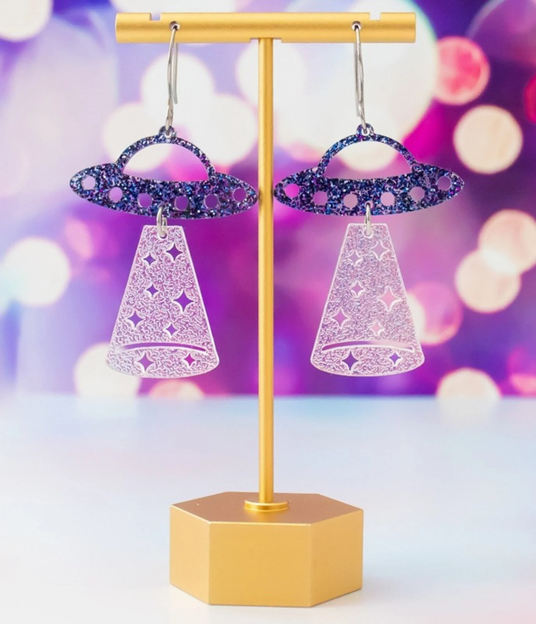 Glitter UFO Earrings