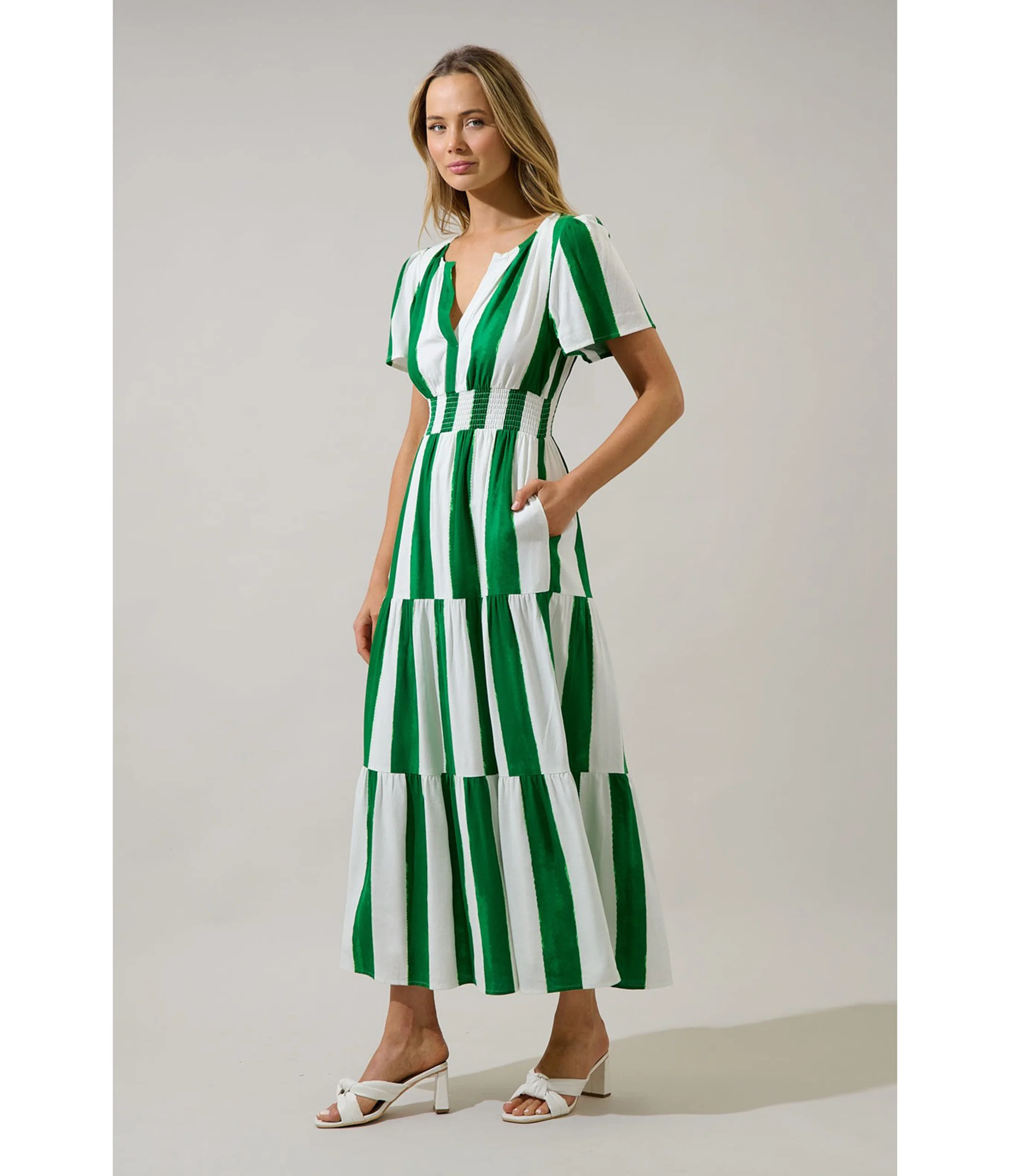 Green Pilmar Stripe Rony Maxi Dress - Image 4