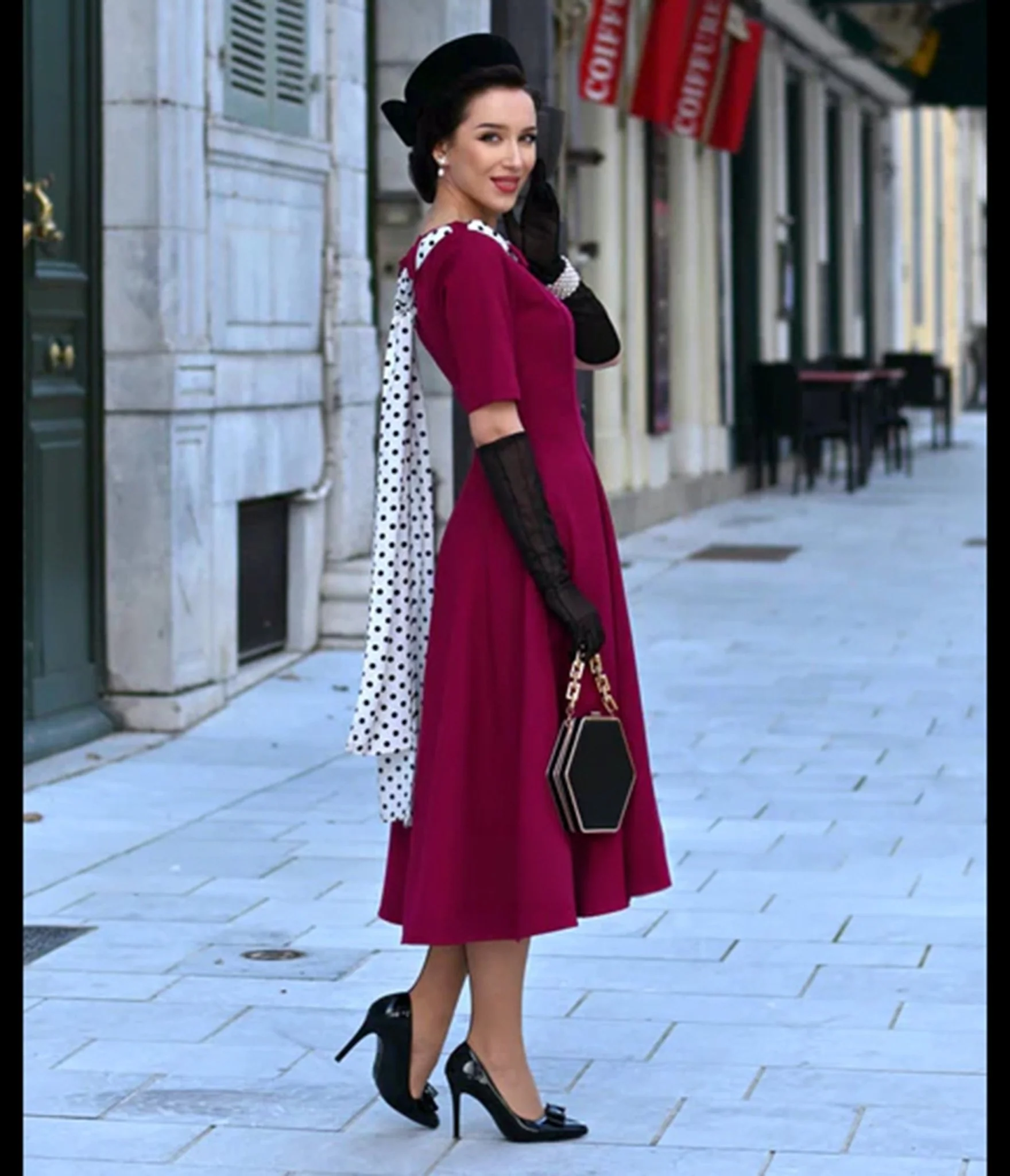 Heart My Closet Fuchsia Lucy Swing Dress - Image 3