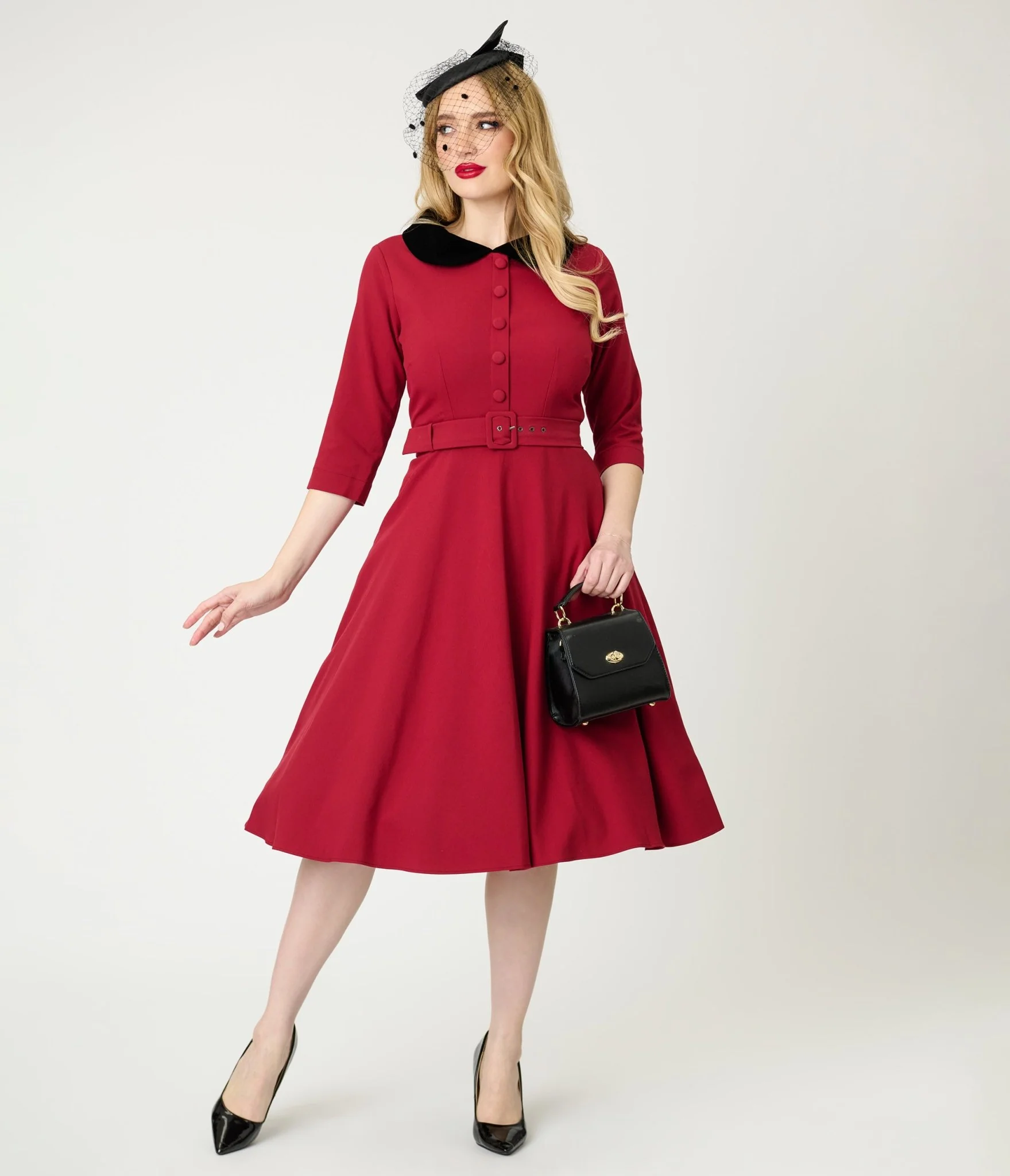 Heart My Closet Red Stella Swing Dress - Image 3
