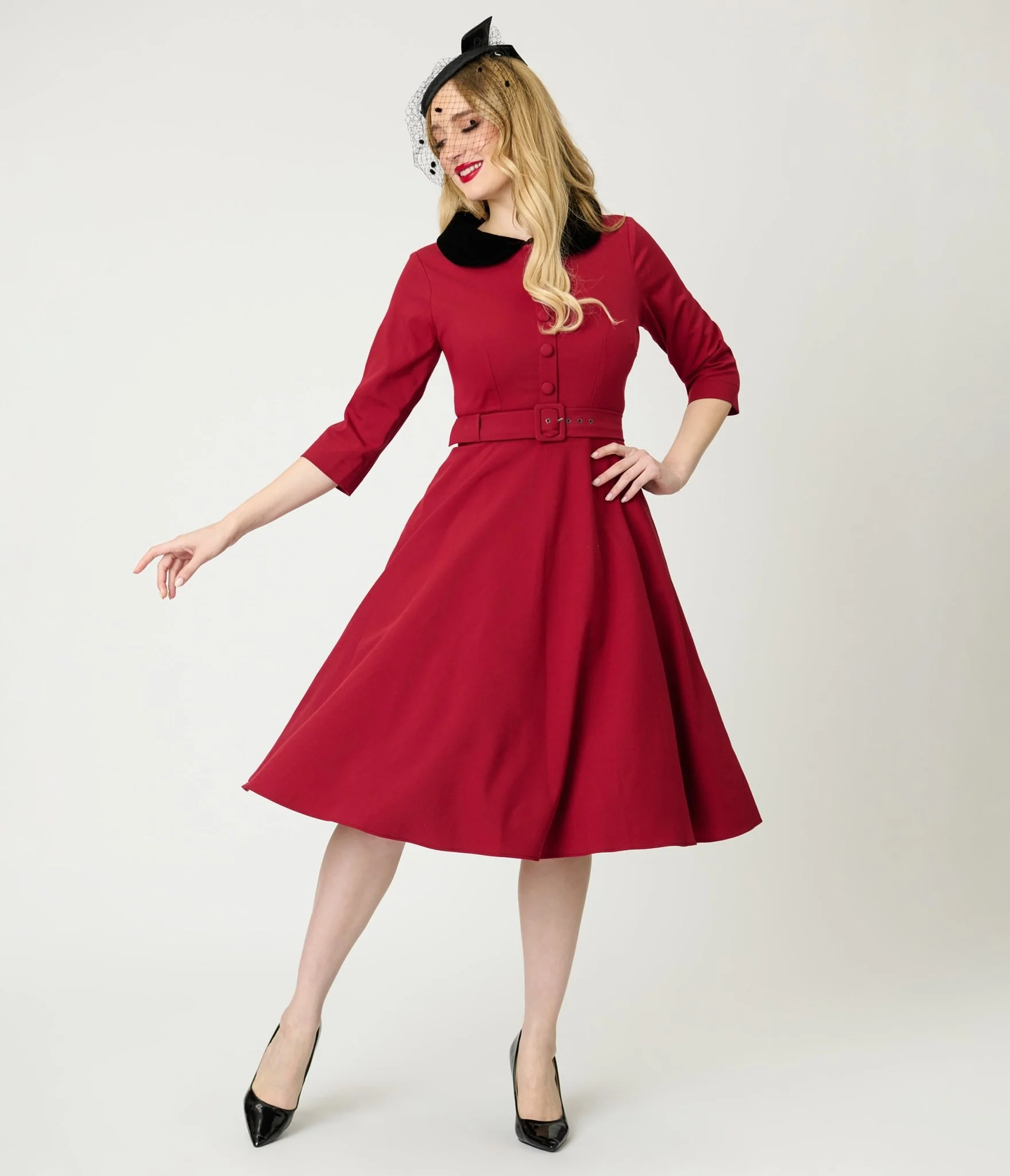 Heart My Closet Red Stella Swing Dress - Image 4