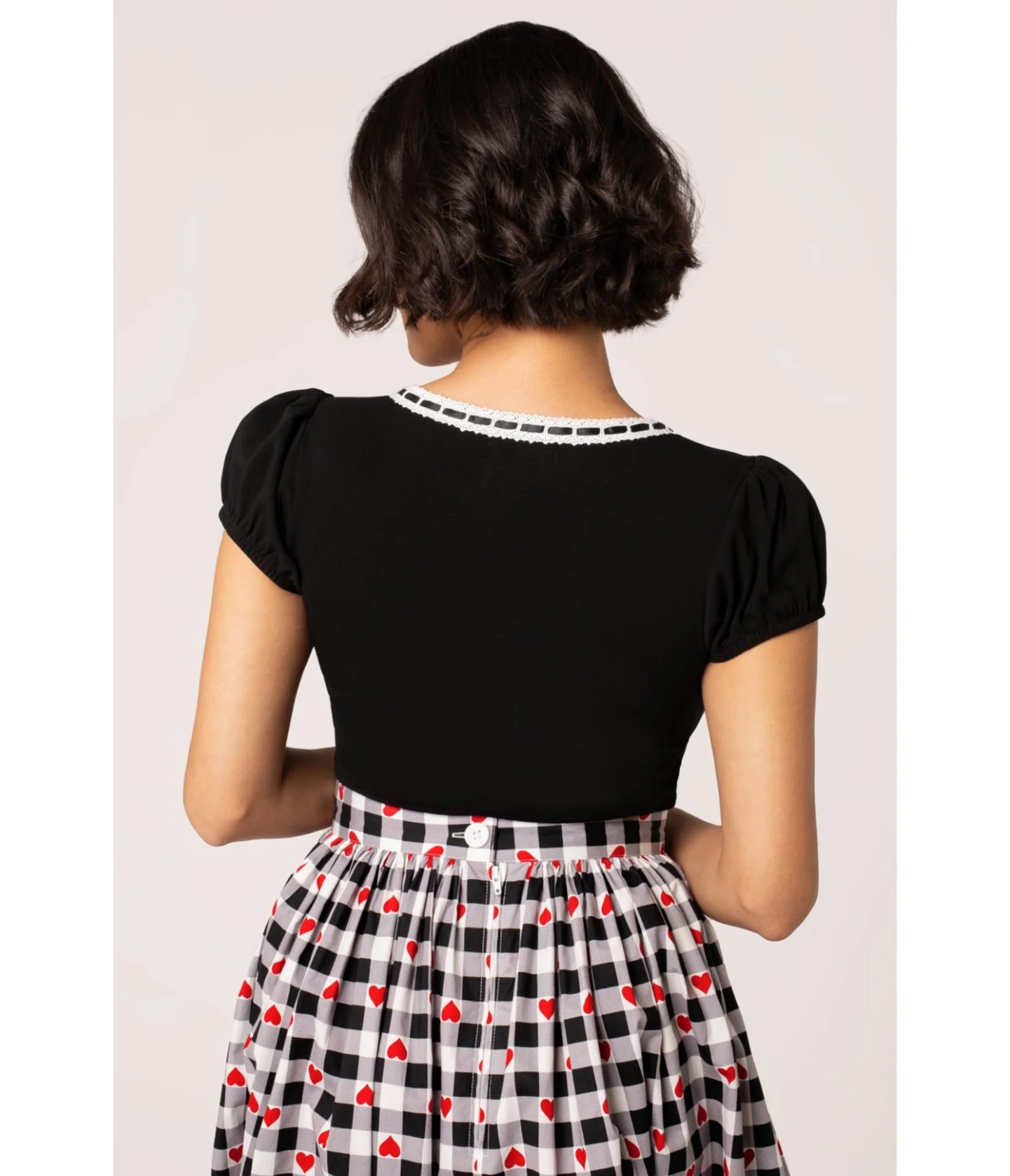 Hell Bunny Black Gracie Top - Image 2