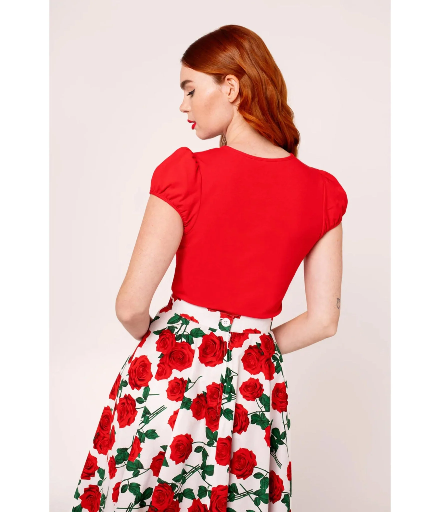 Hell Bunny Red Priscilla Top - Image 2