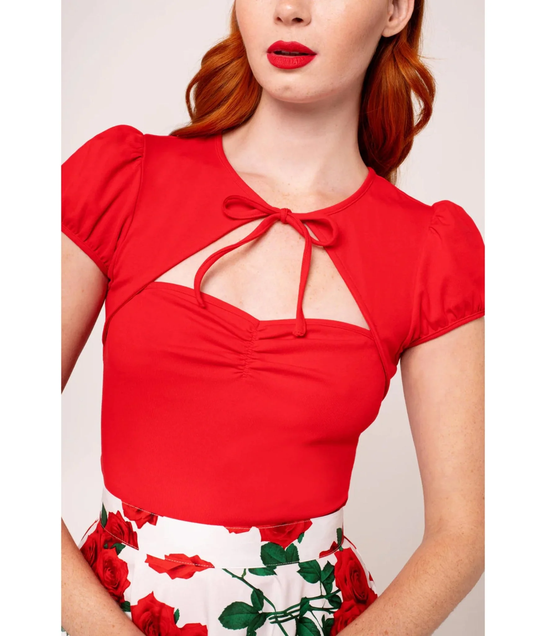 Hell Bunny Red Priscilla Top - Image 3