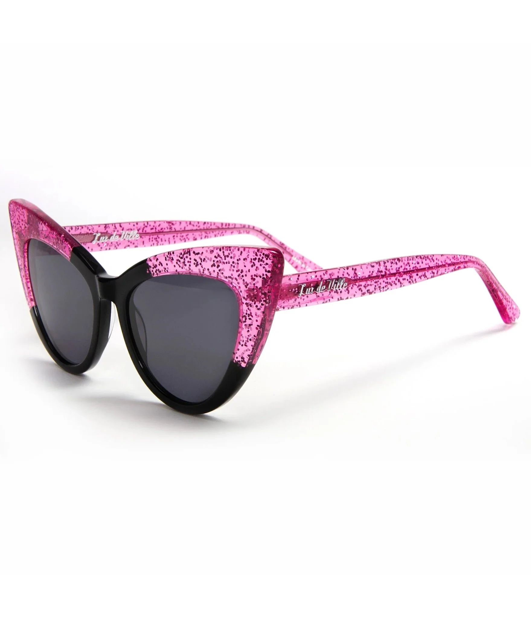 Lux De Ville Black & Pink Queen Bee Sunglasses - Image 4