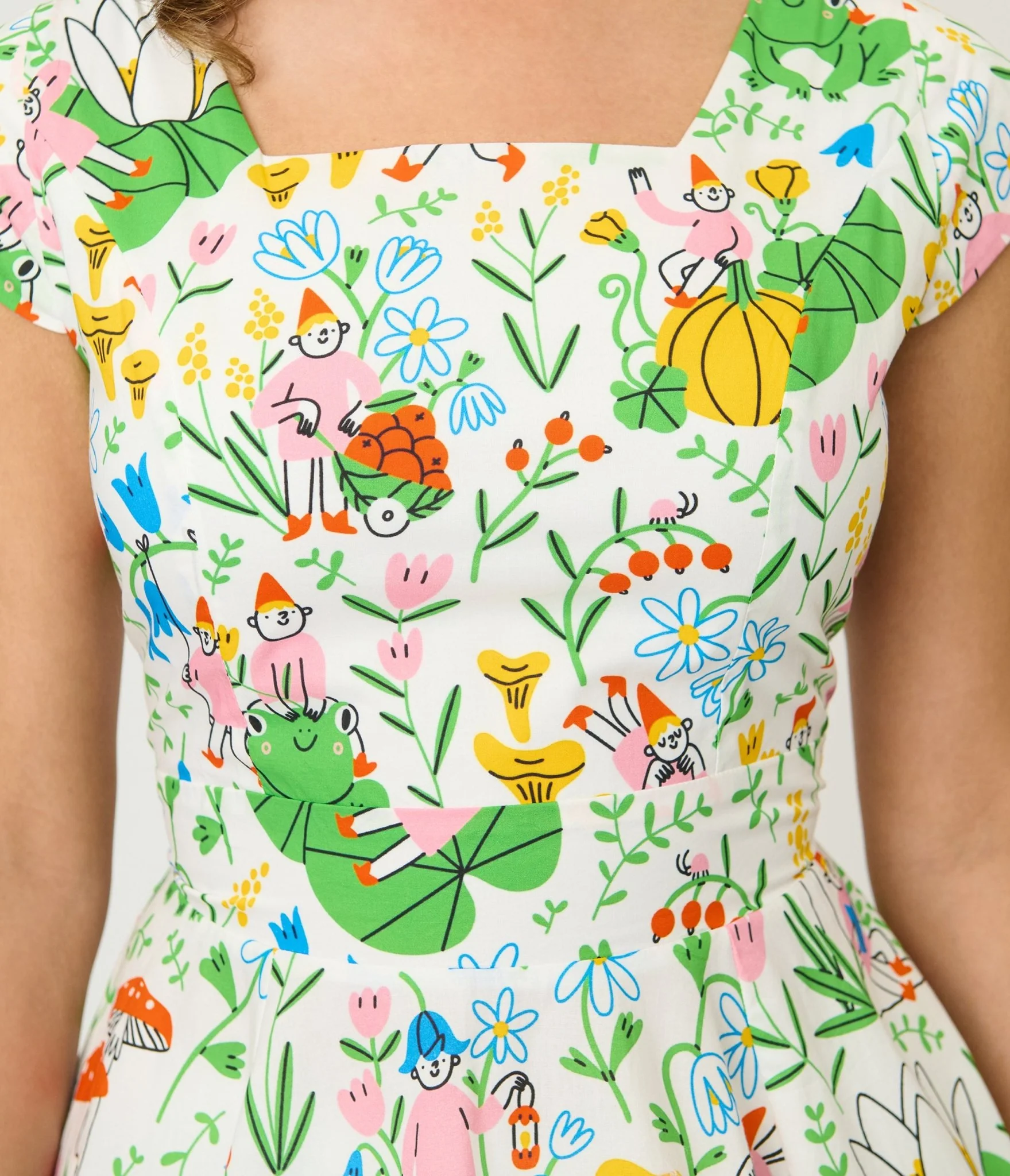 Magnolia Place Gnome & Frog Anna Swing Dress - Image 5