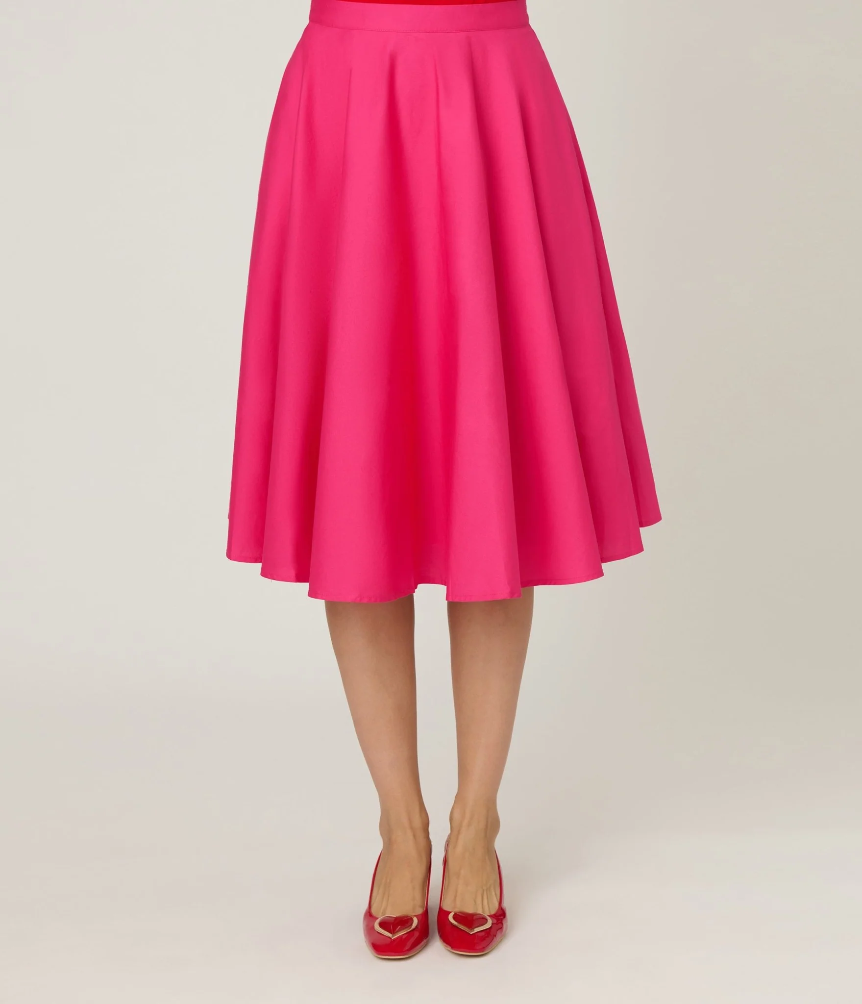 Magnolia Place Hot Pink Cotton Sally Swing Skirt - Image 2