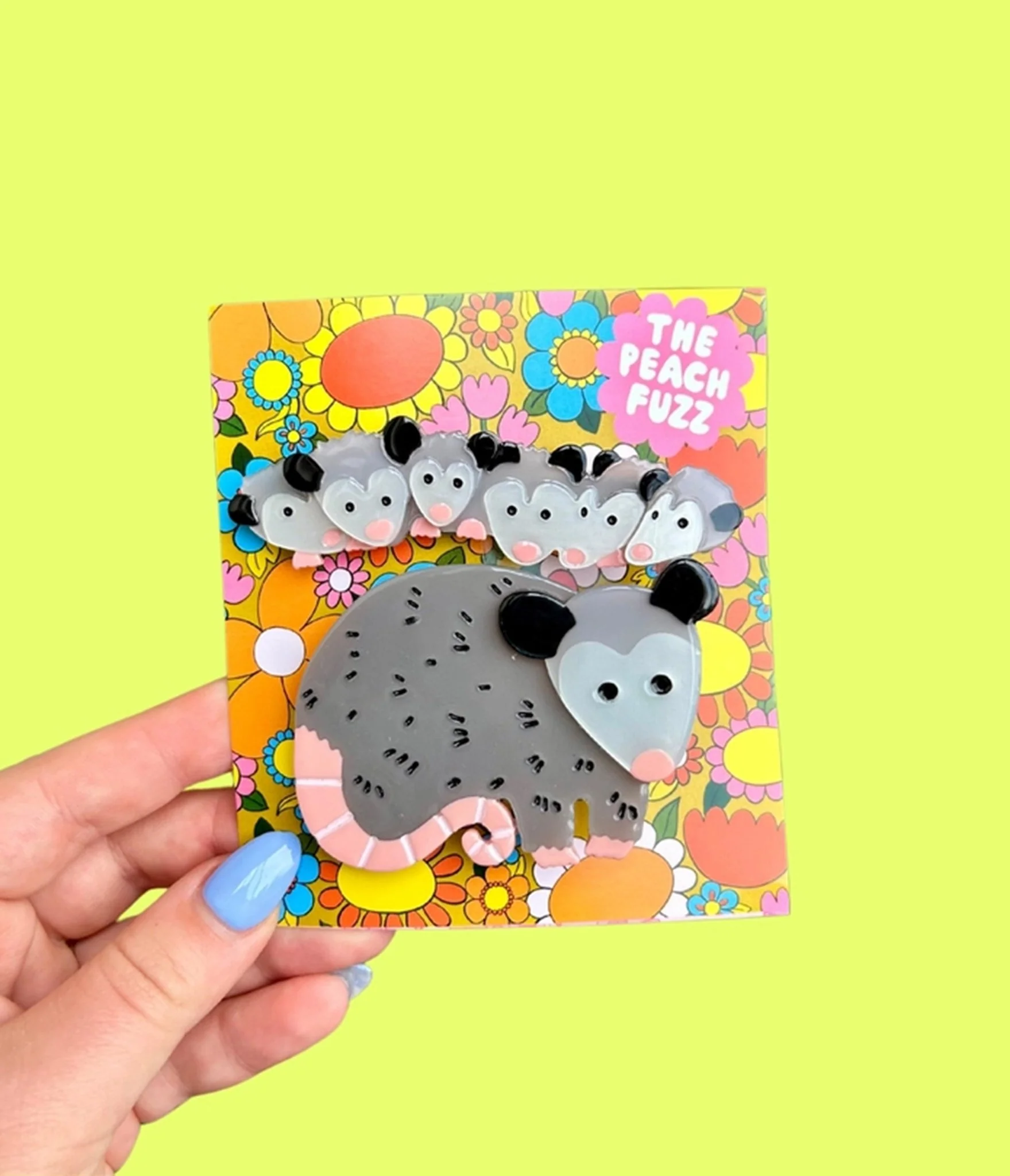 Opossum Family Hair Clip Set - Image 3