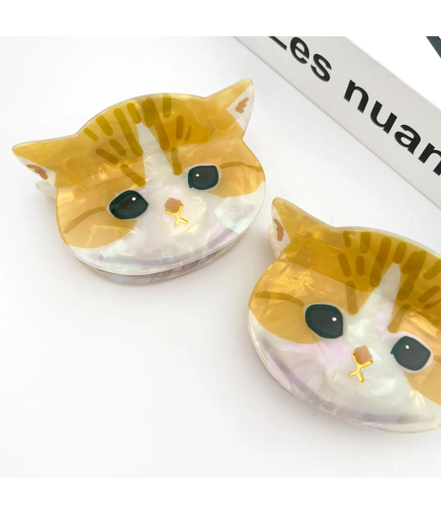 Orange Cat Hair Claw Clip - Image 5
