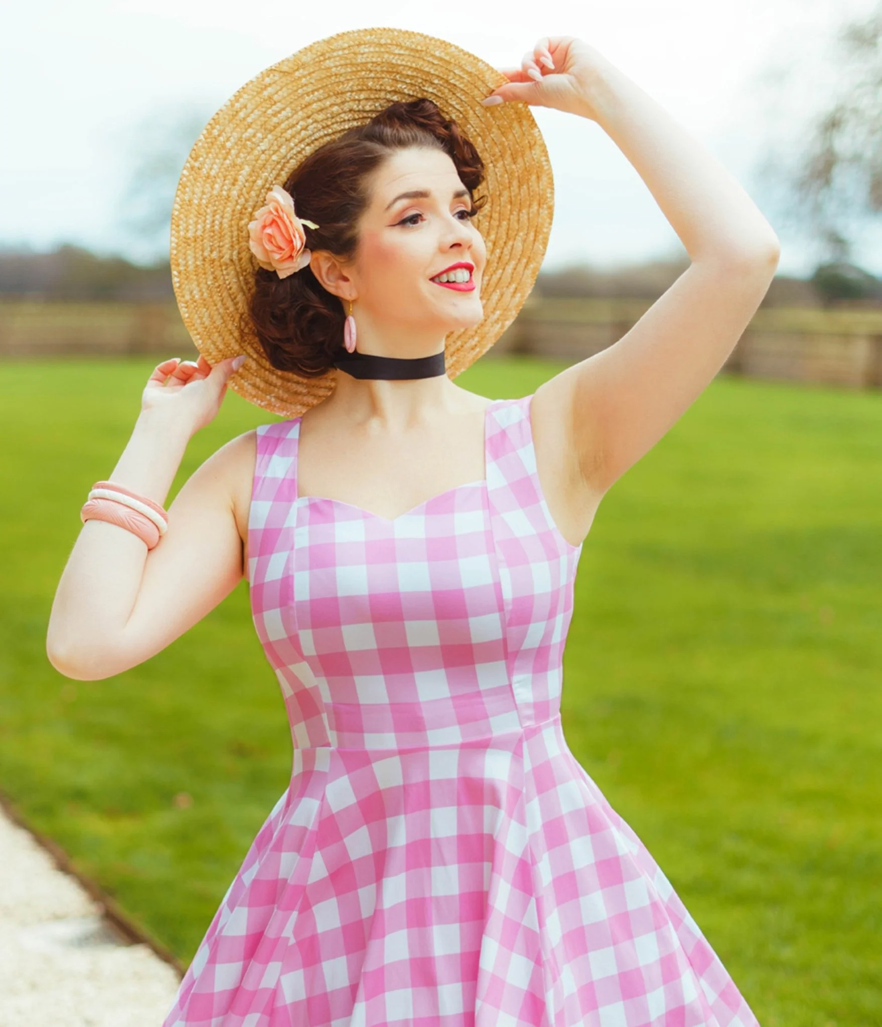 Pink Gingham Meadow Dress - Image 3