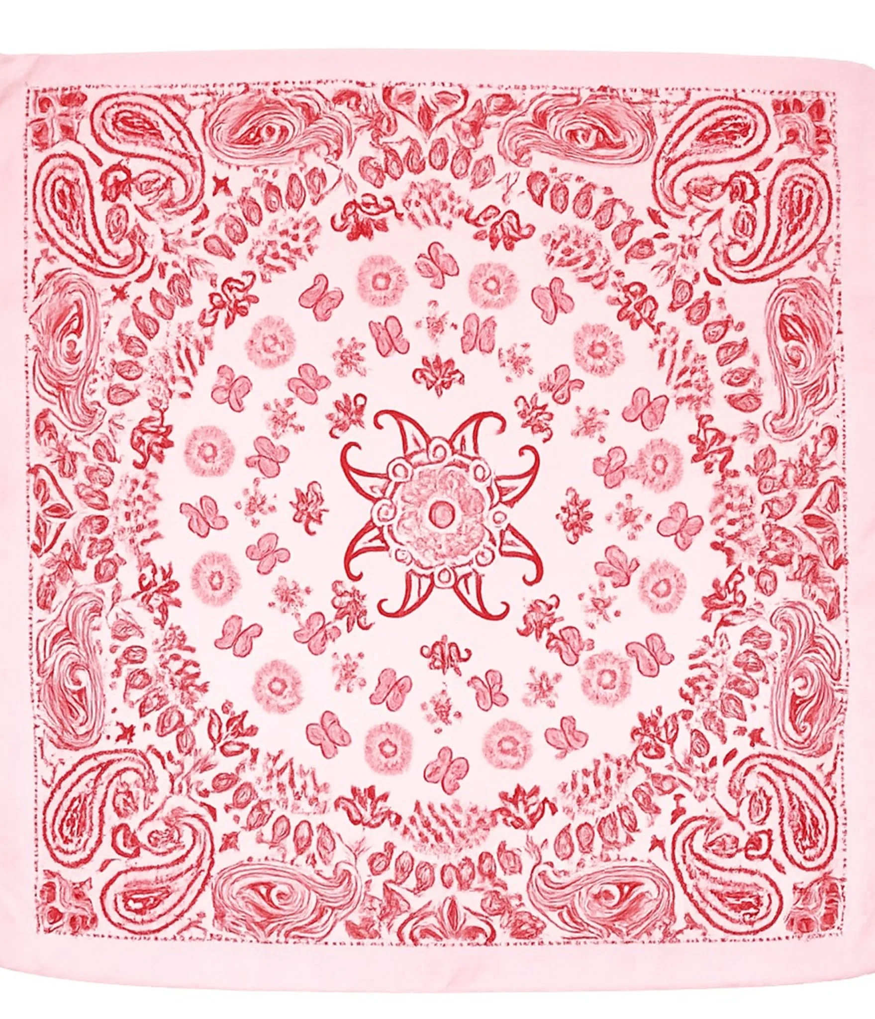 Pink Paisley Bandana Hair Scarf