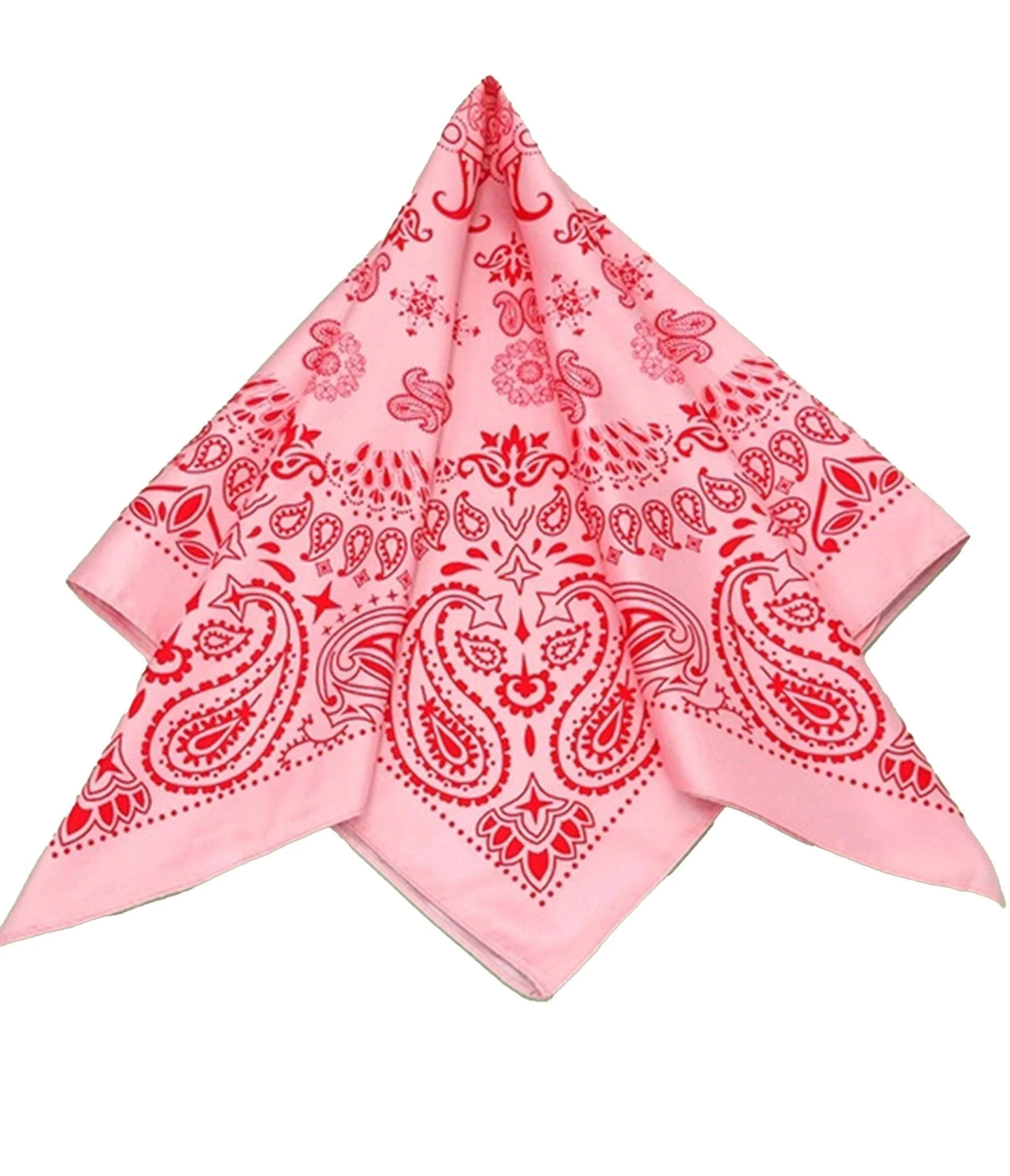 Pink Paisley Bandana Hair Scarf - Image 4