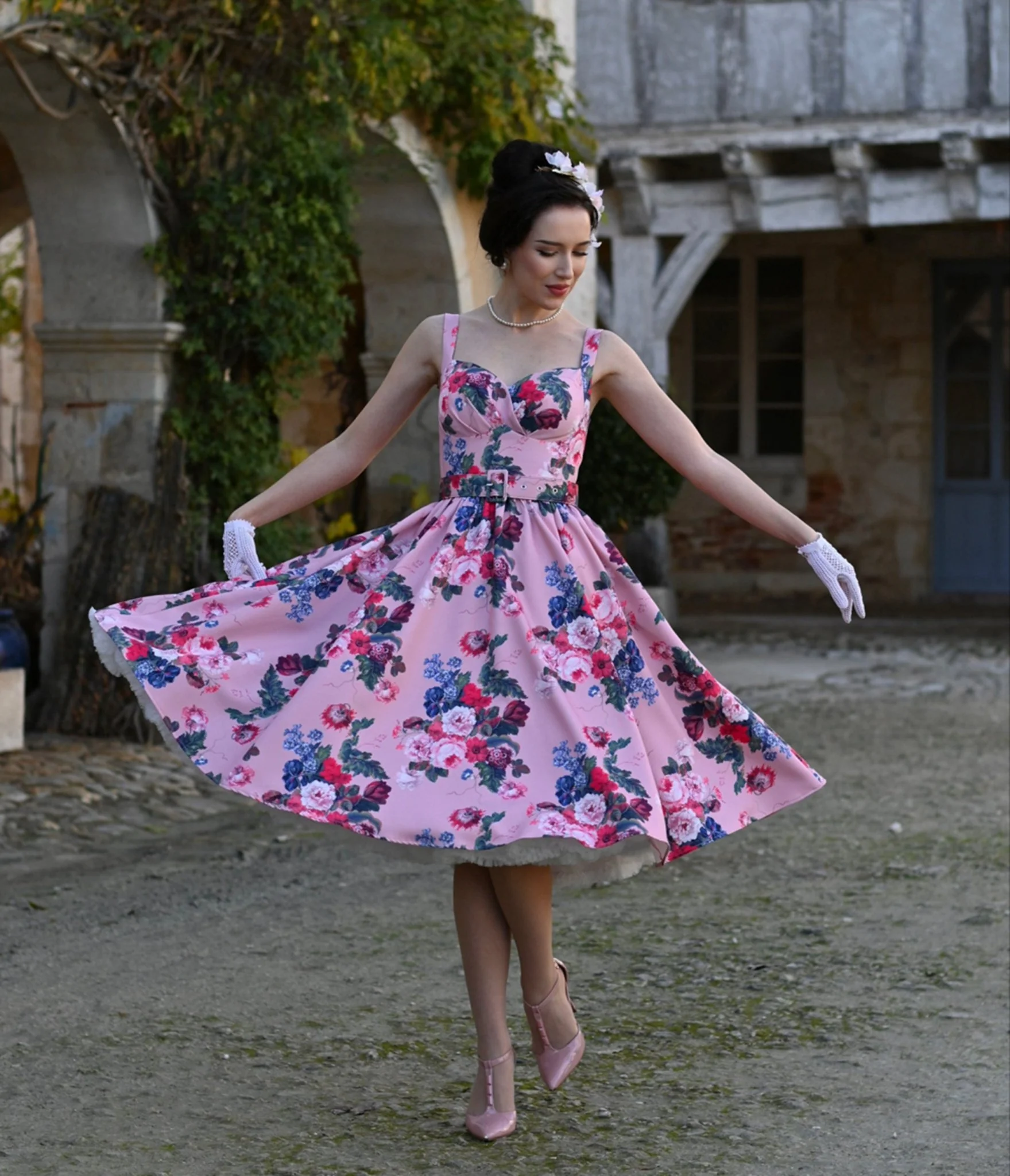 Pink Rosabelle Bloom Swing Dress